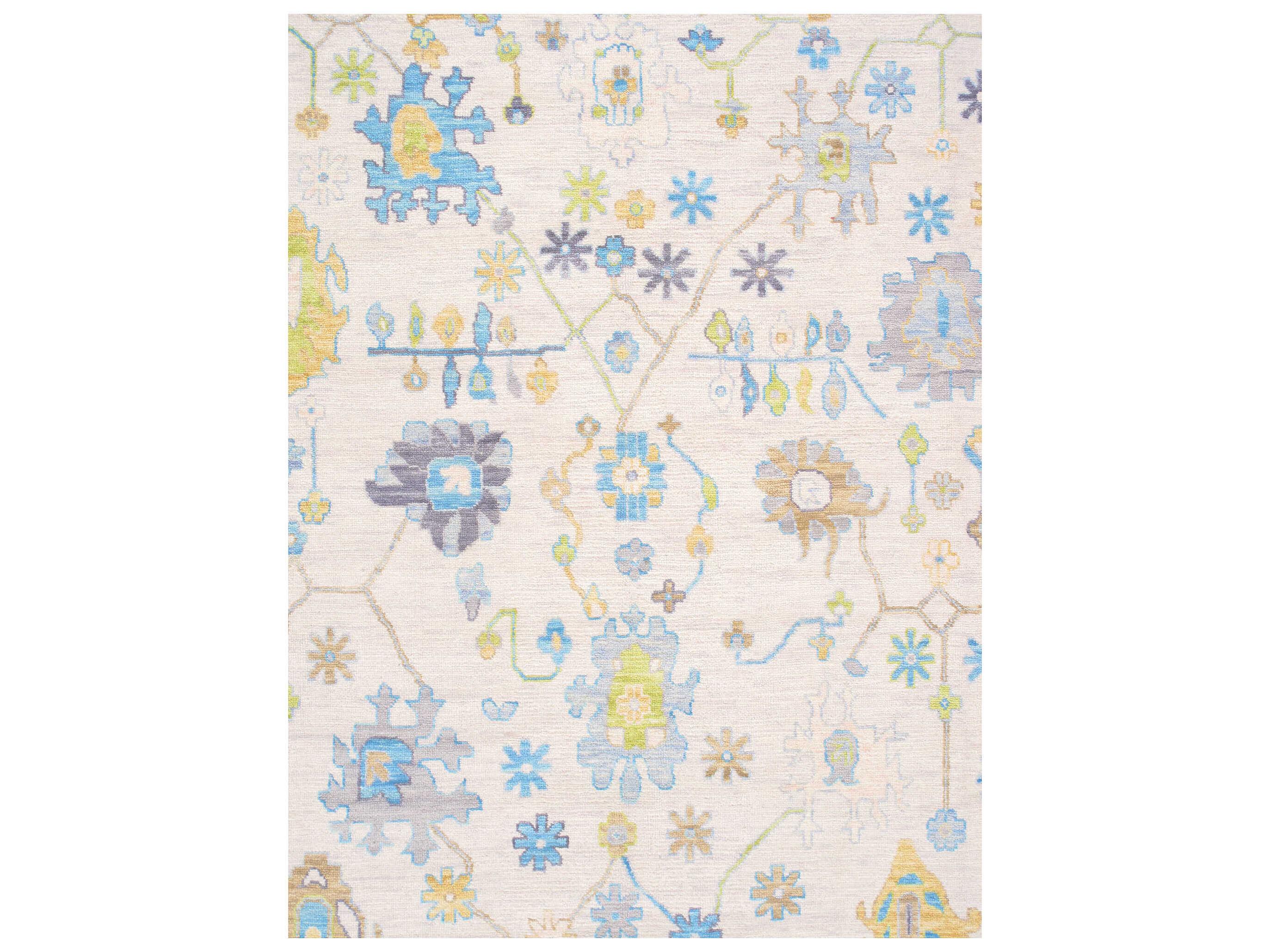 Pasargad Home Oushak Bordered Area Rug