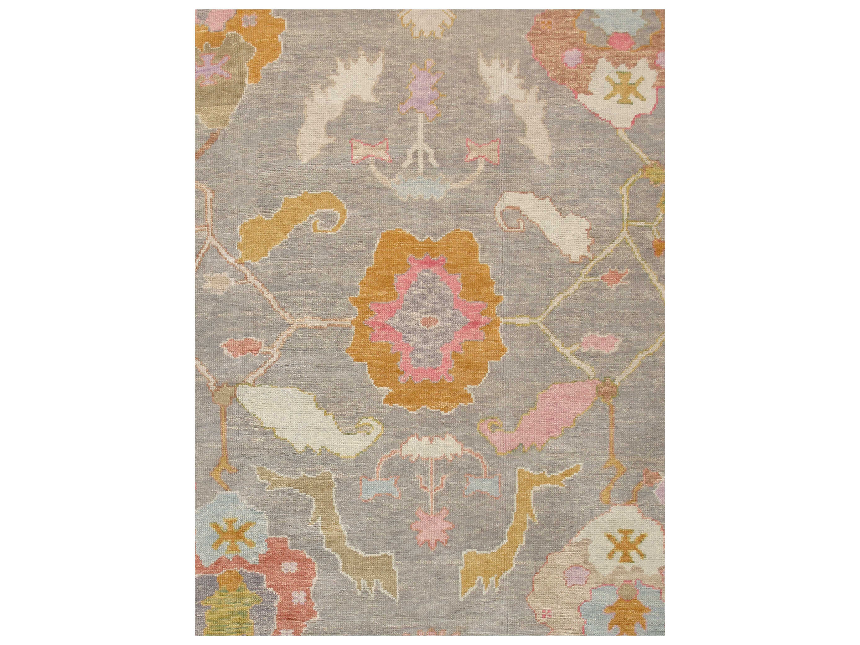 Pasargad Home Oushak Bordered Area Rug