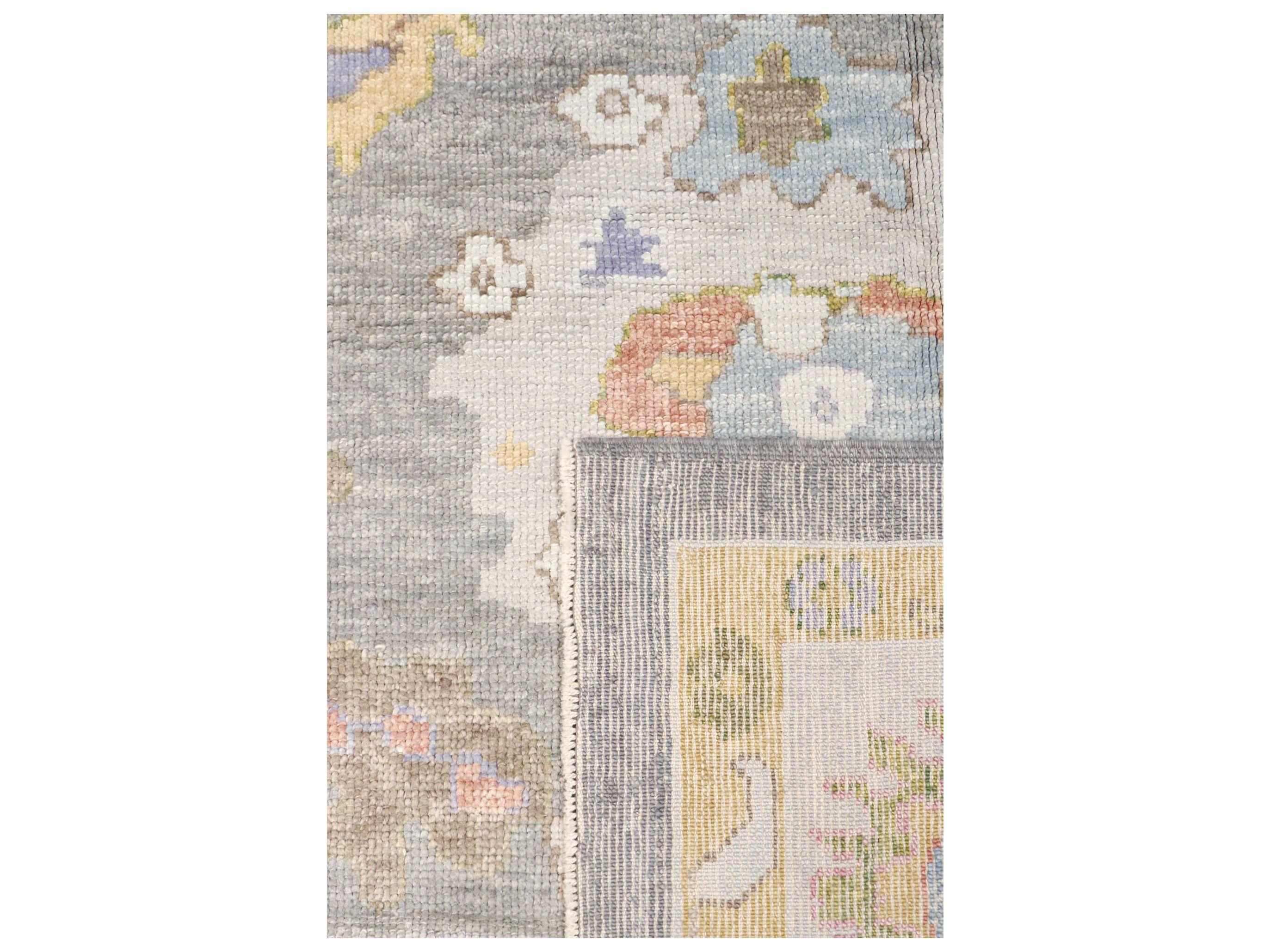 Pasargad Home Oushak Bordered Area Rug