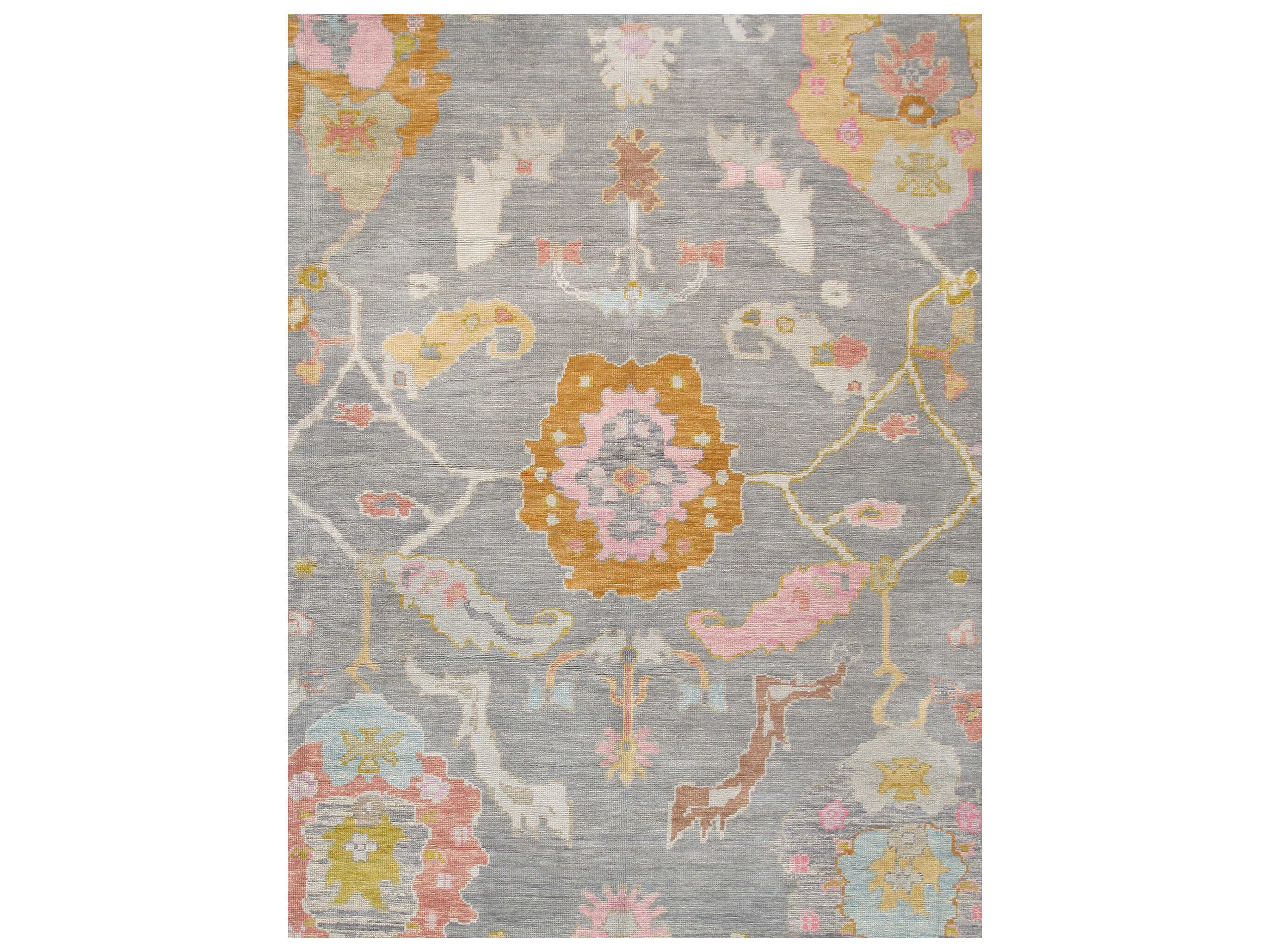 Pasargad Home Oushak Bordered Area Rug