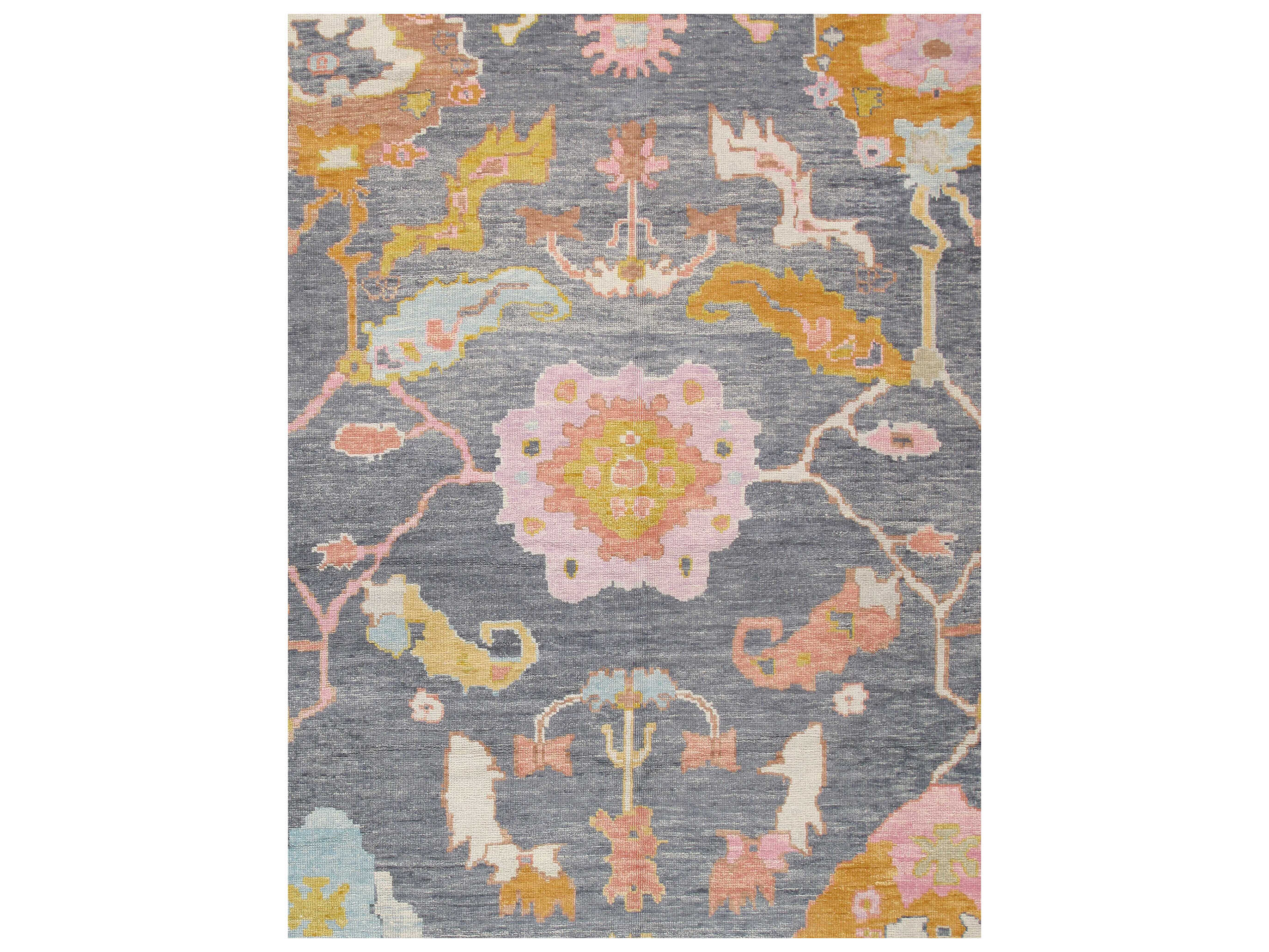 Pasargad Home Oushak Bordered Area Rug