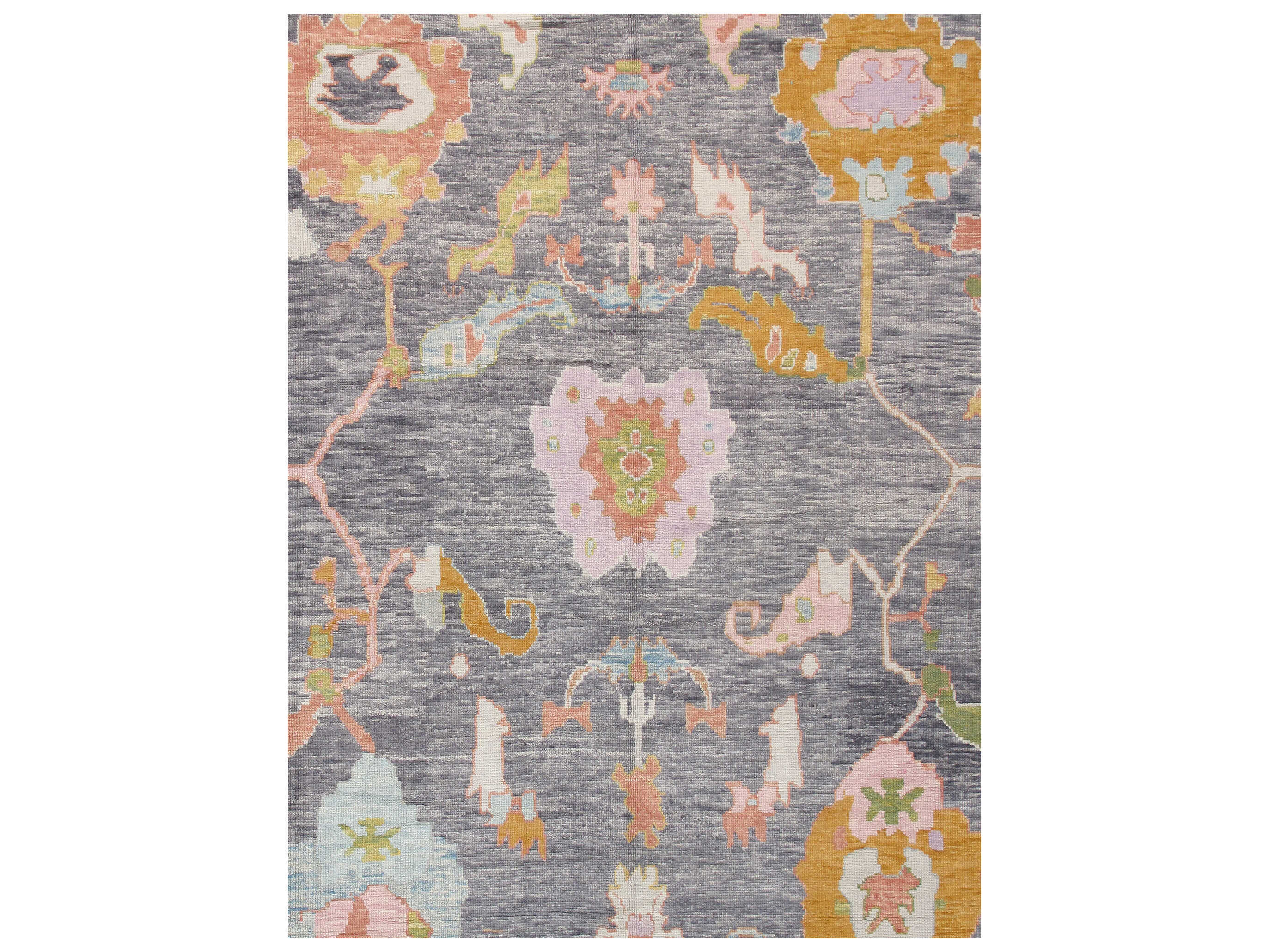 Pasargad Home Oushak Bordered Area Rug