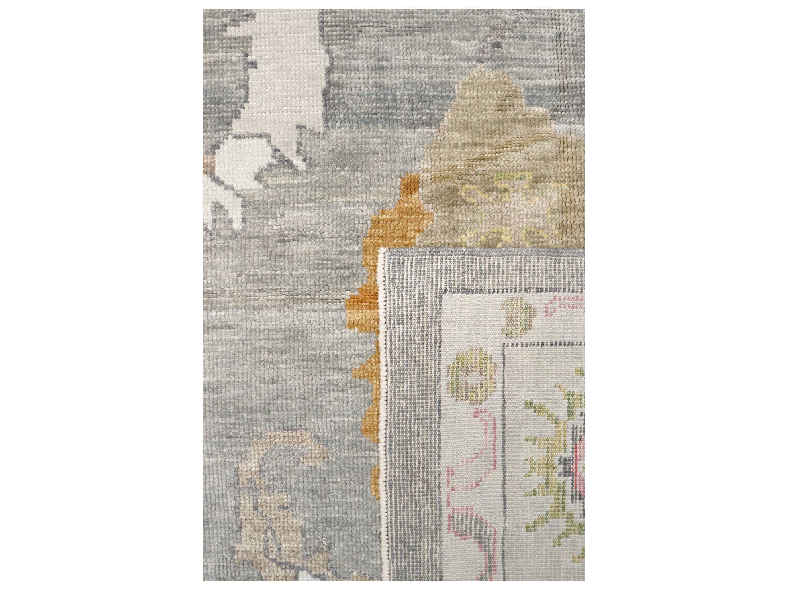 Pasargad Home Oushak Bordered Area Rug