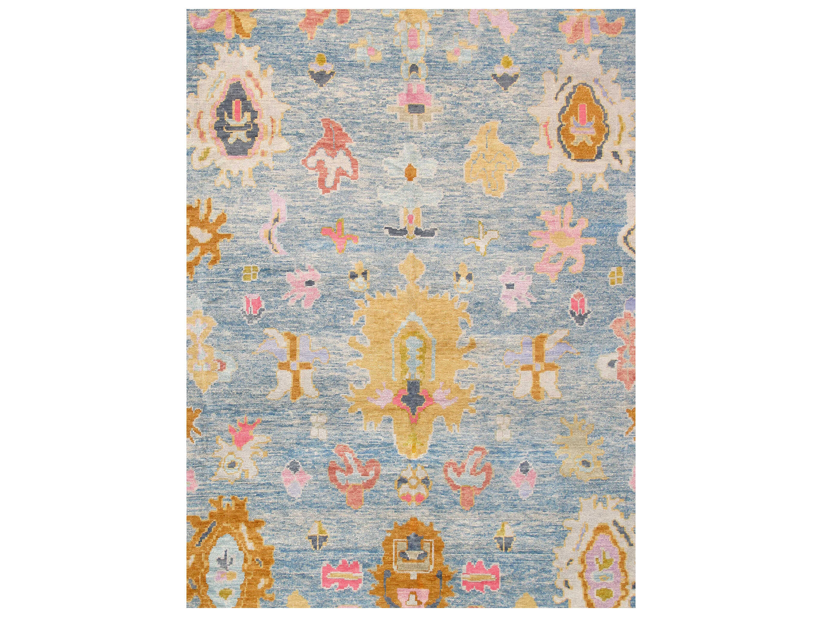 Pasargad Home Oushak Bordered Area Rug