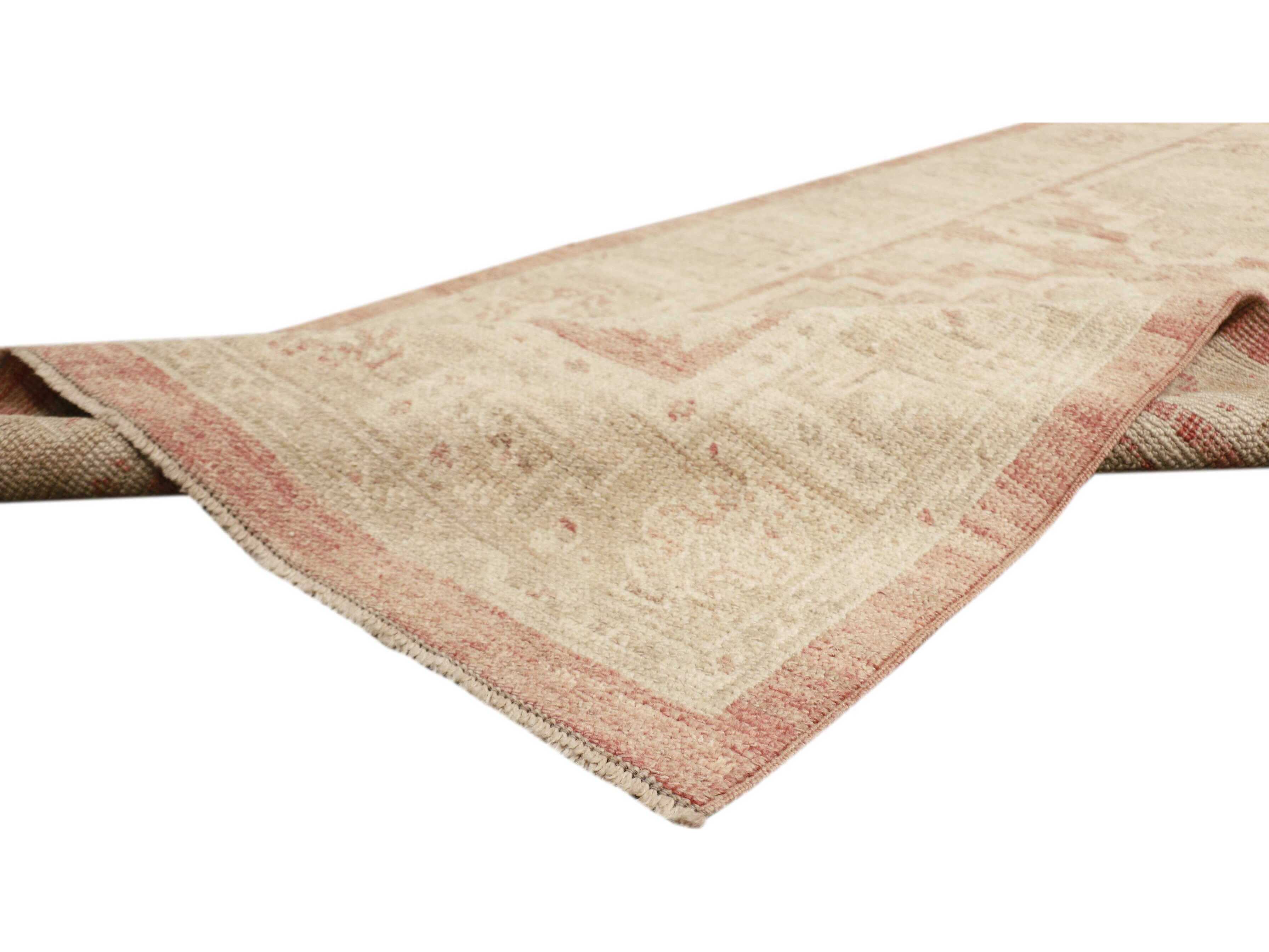 Pasargad Home Oushak Bordered Runner Area Rug