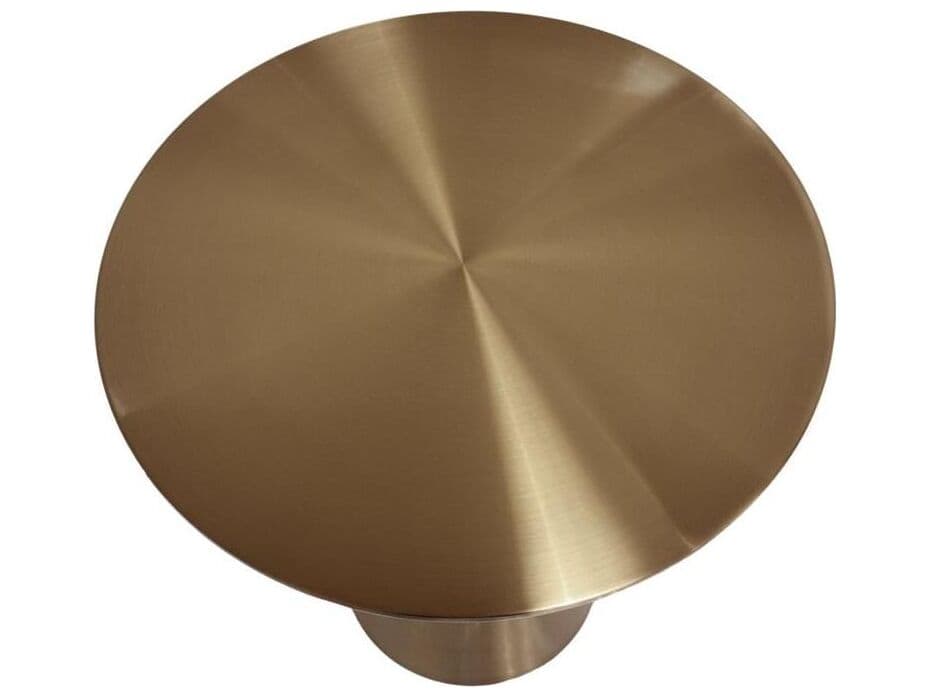 Pasargad Home Lorenzo Round Steel Rose Gold End Table