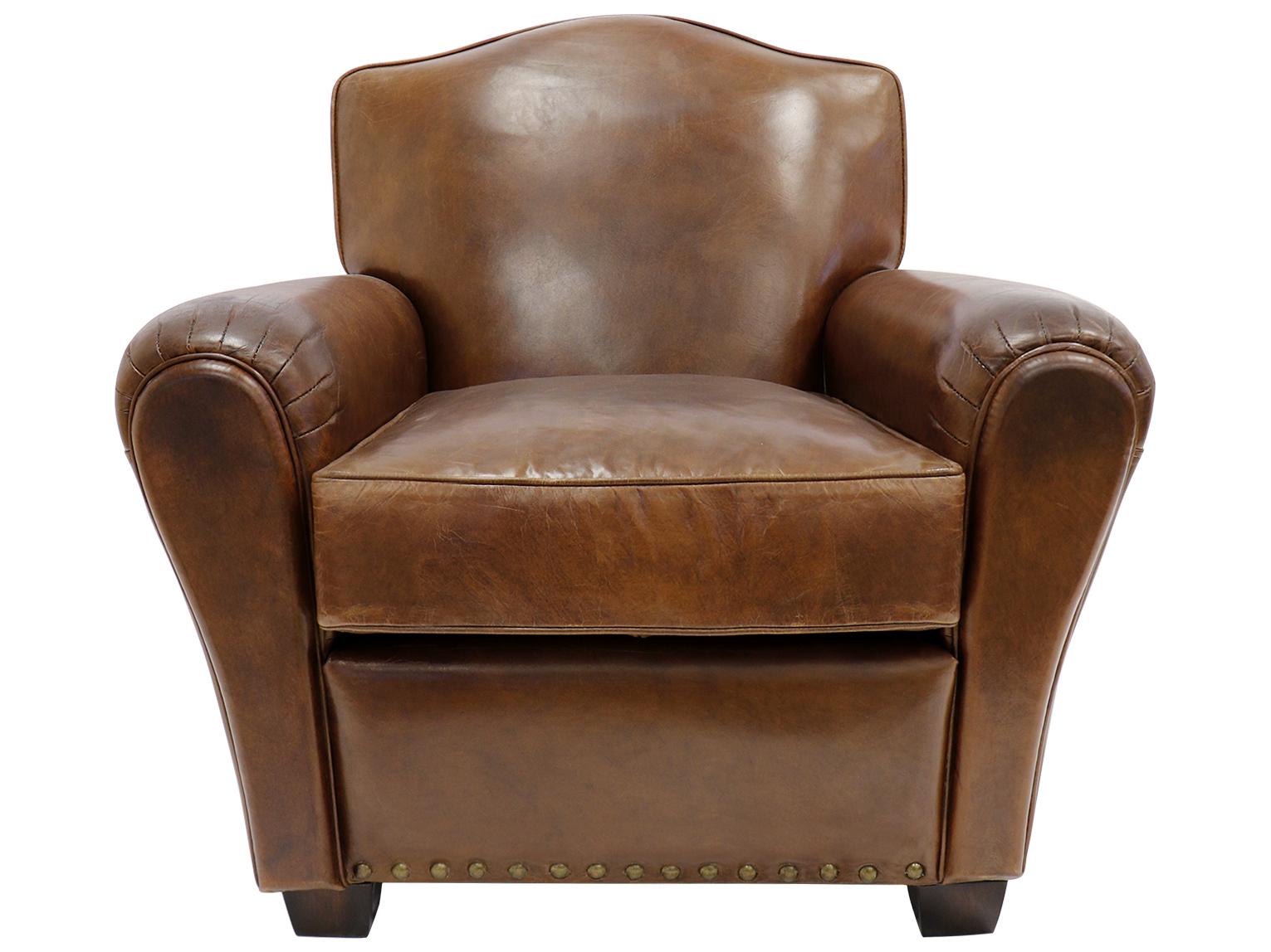 Pasargad Home Vicenza Palermo Brown Leather Accent Chair