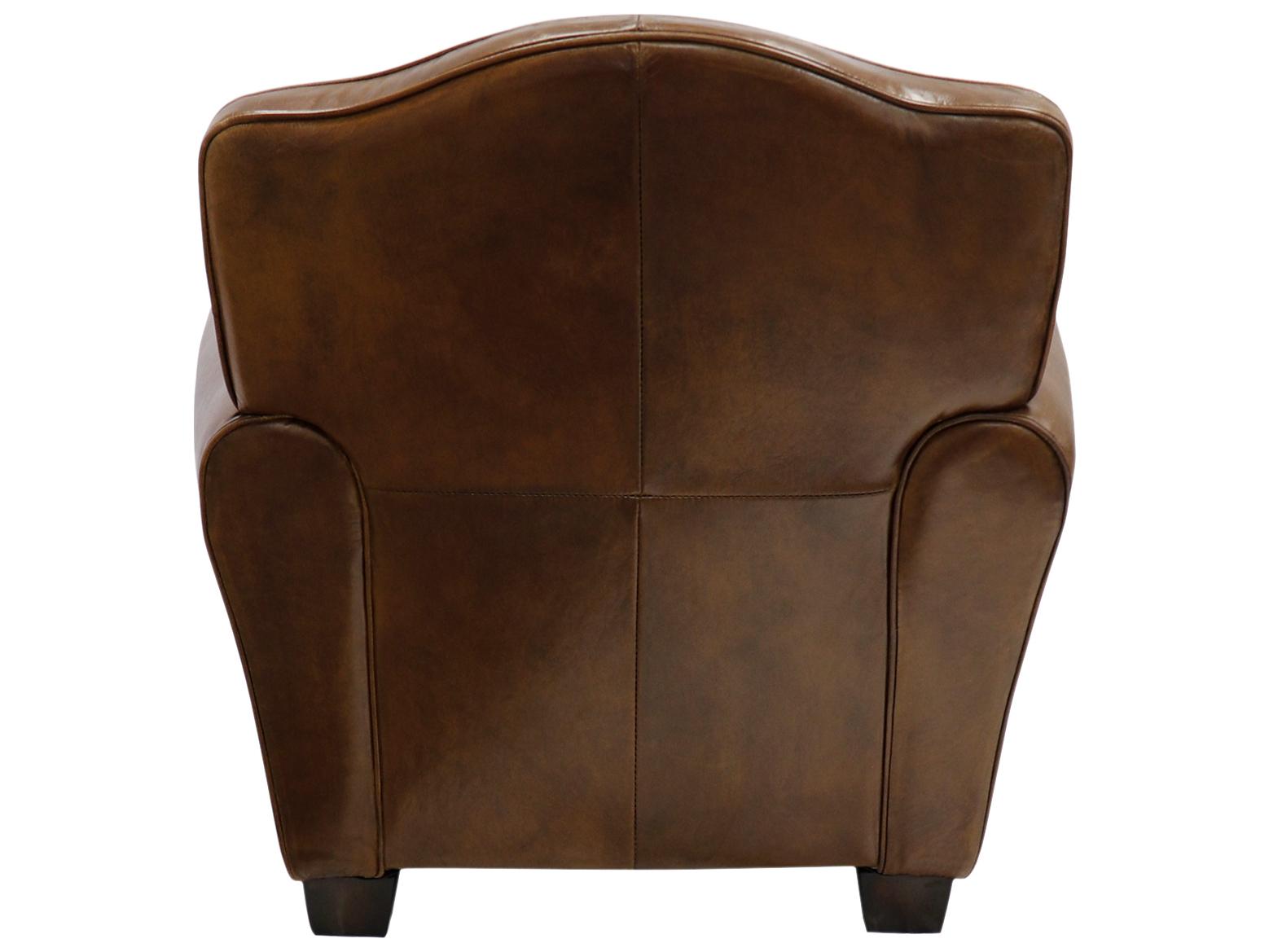 Pasargad Home Vicenza Palermo Brown Leather Accent Chair
