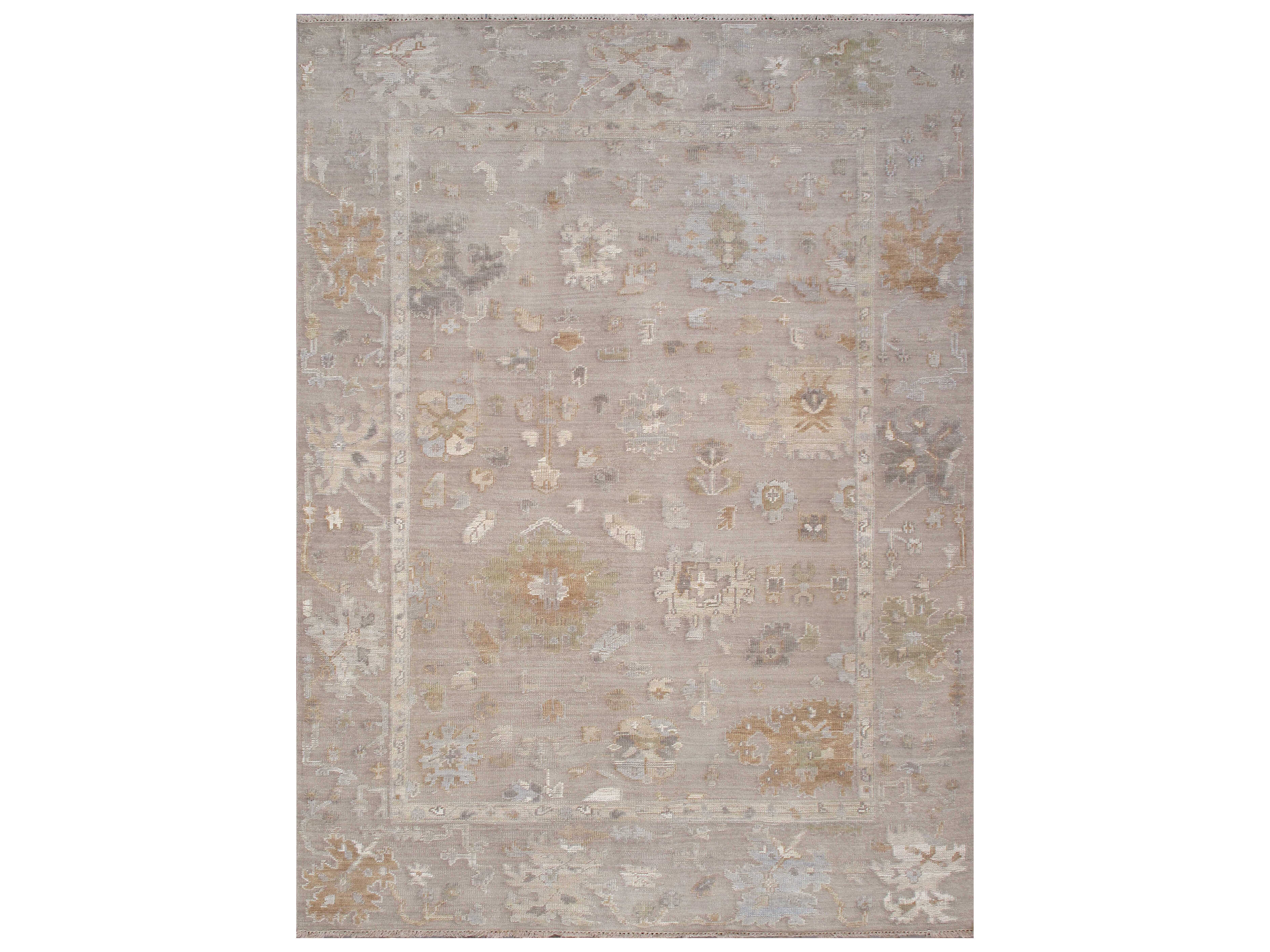 Pasargad Home Oushak Bordered Area Rug