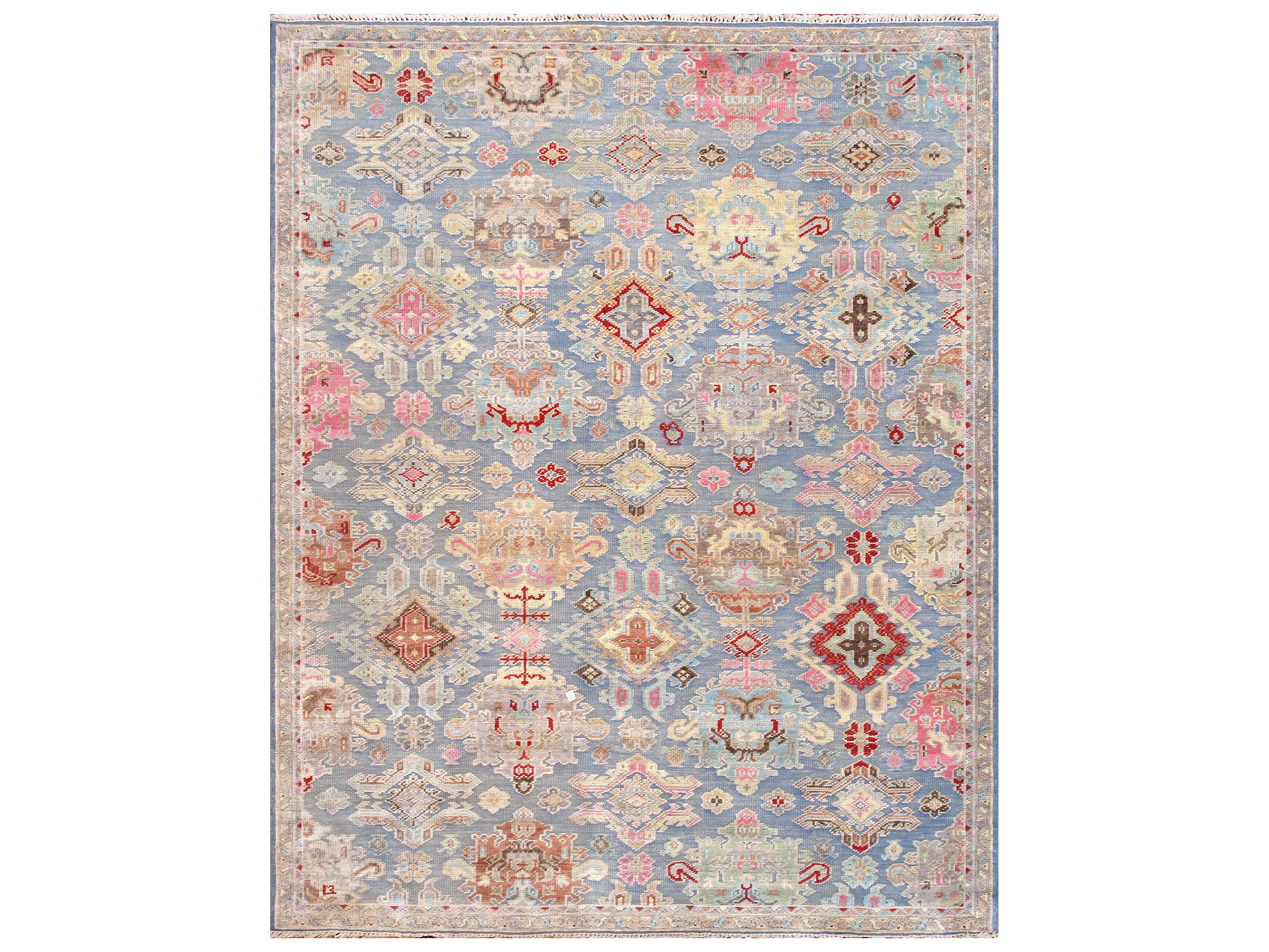 Pasargad Home Oushak Bordered Area Rug