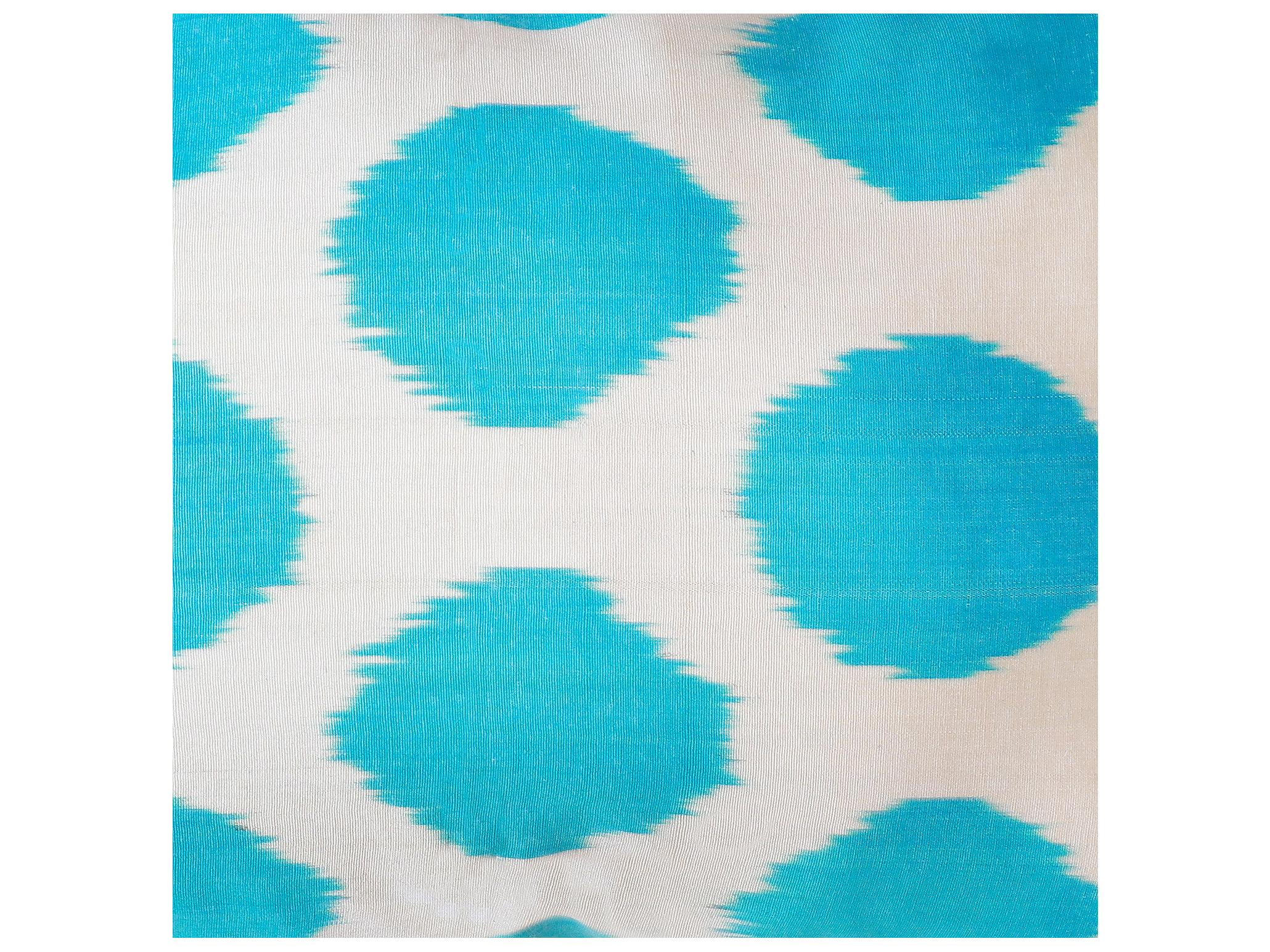 Pasargad Home Ikat Velvet Aqua Pillow