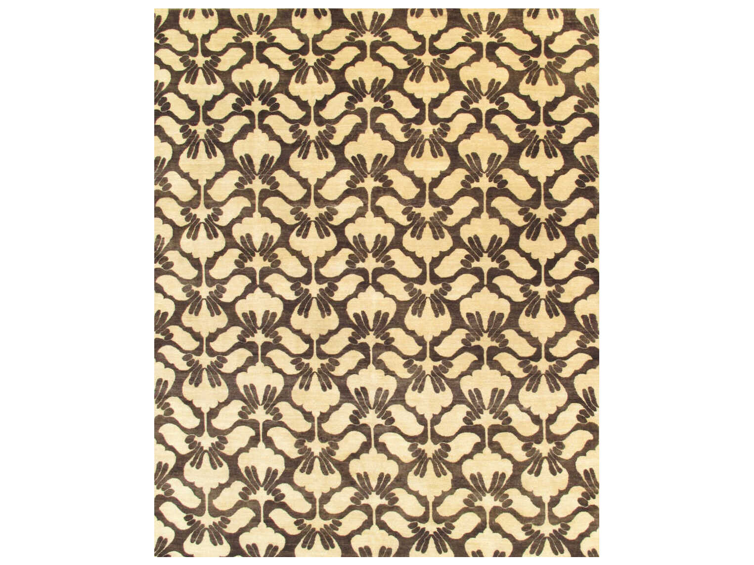 Pasargad Home Ikat Floral Area Rug