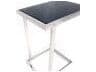 Pasargad Home Luxe Rectangular Glass Black Chrome End Table
