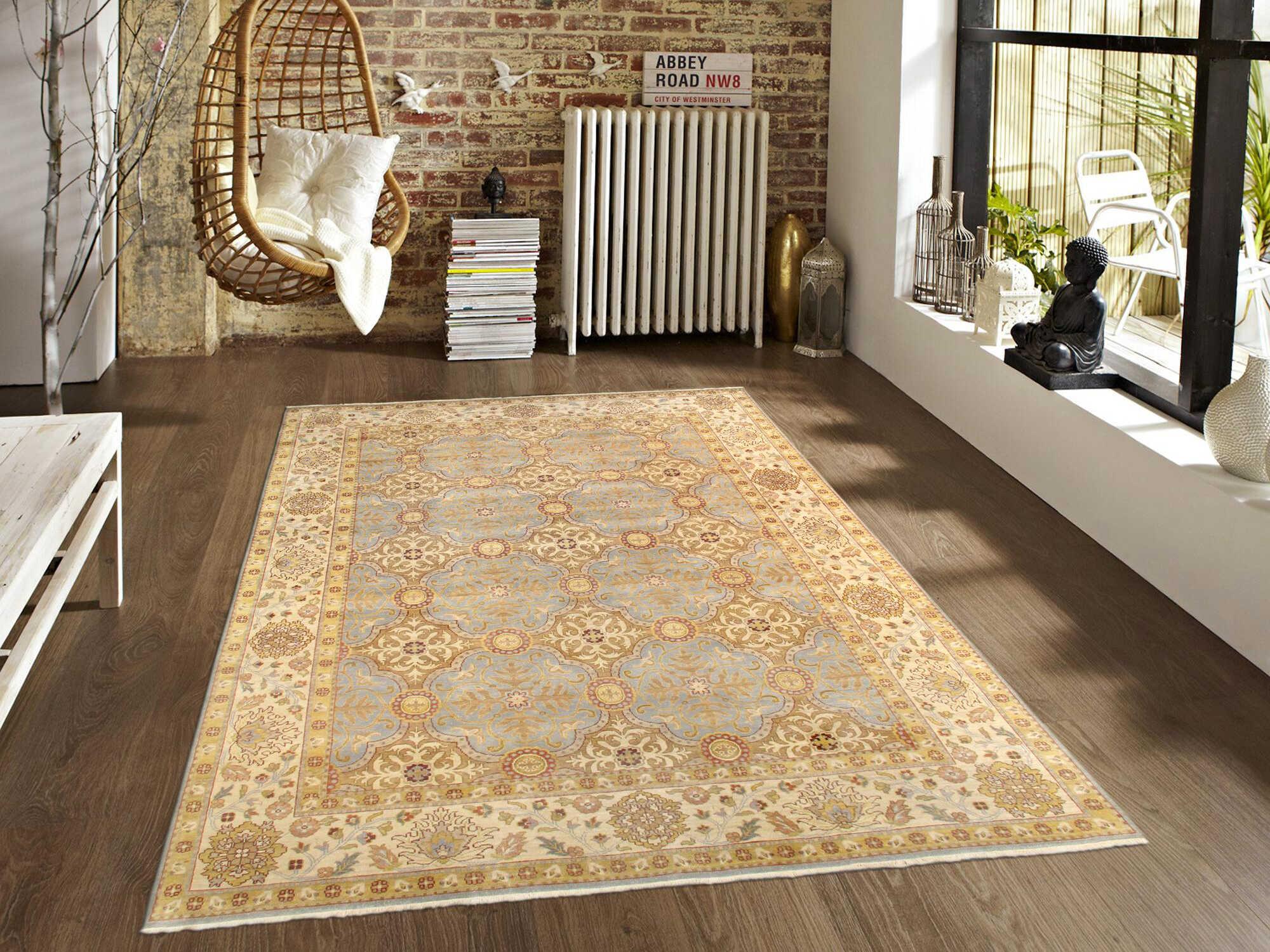 Pasargad Home Melody Bordered Area Rug
