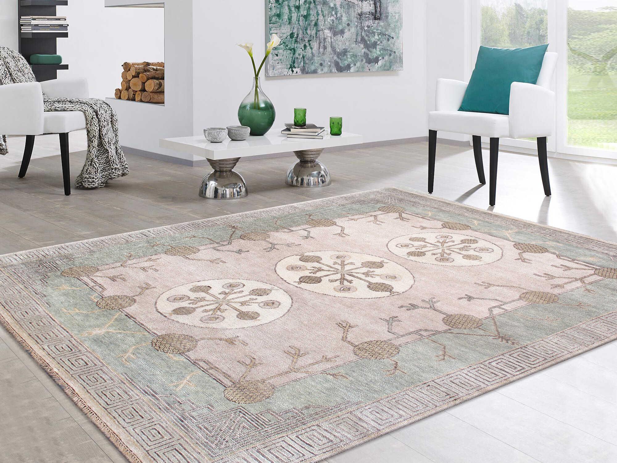 Pasargad Home Khotan Bordered Area Rug