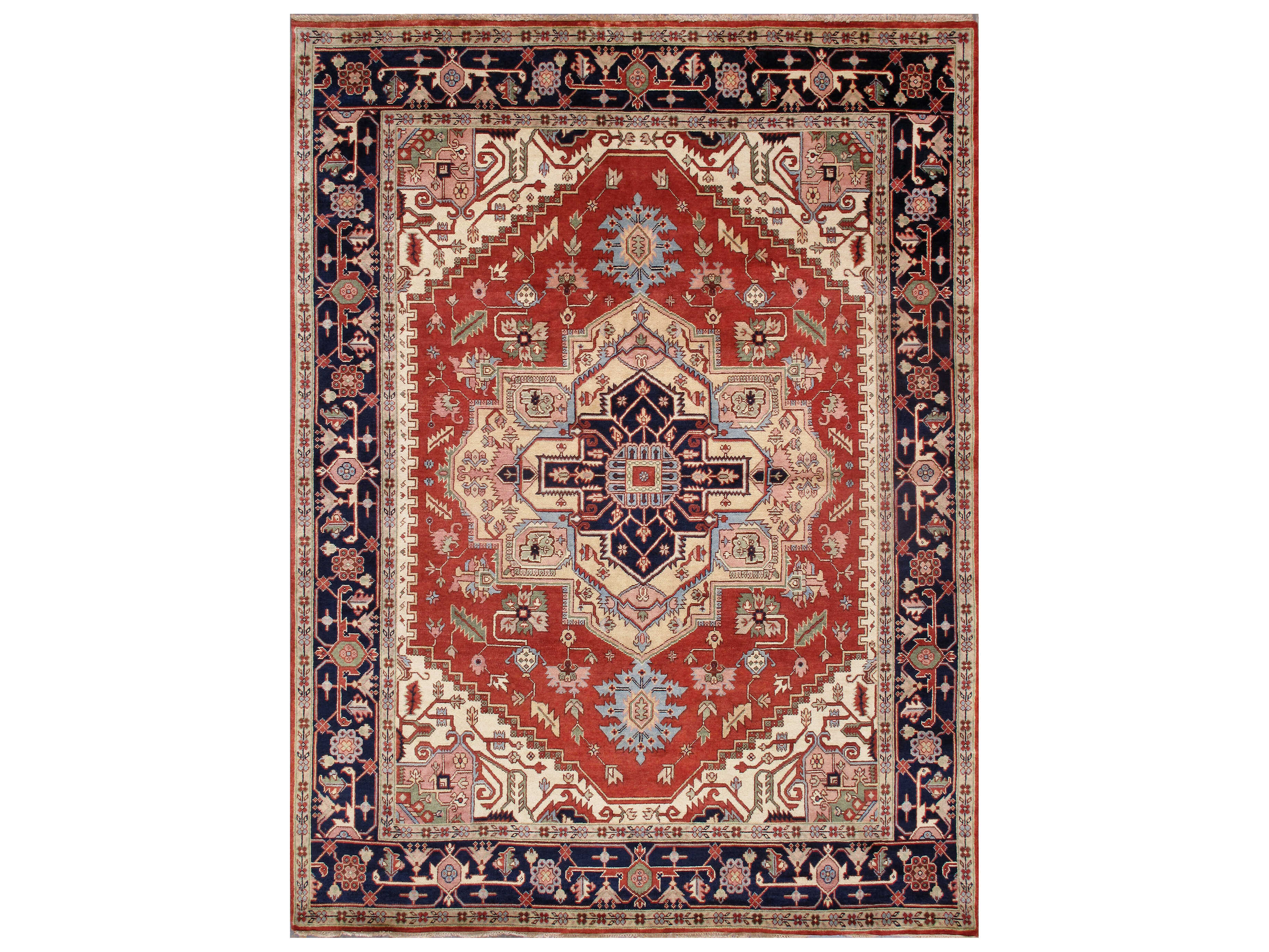 Pasargad Home Serapi Bordered Runner Area Rug