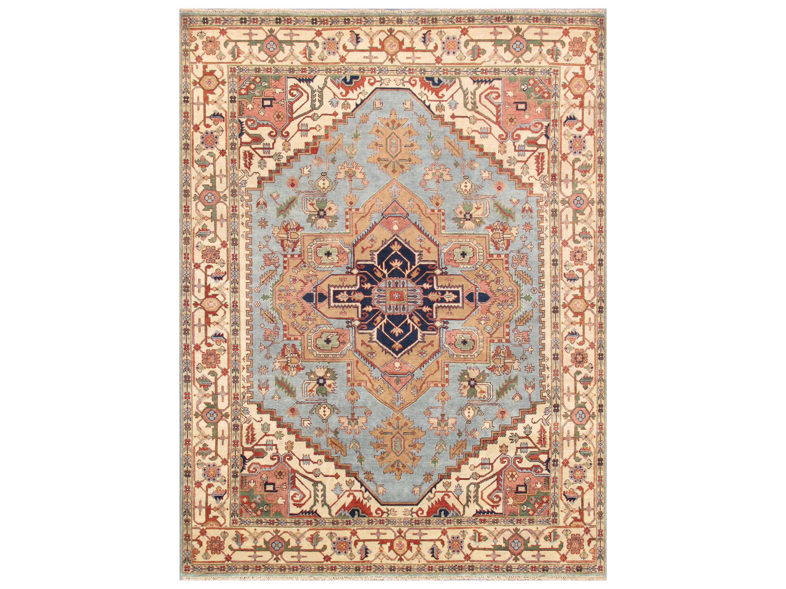 Pasargad Home Serapi Bordered Area Rug