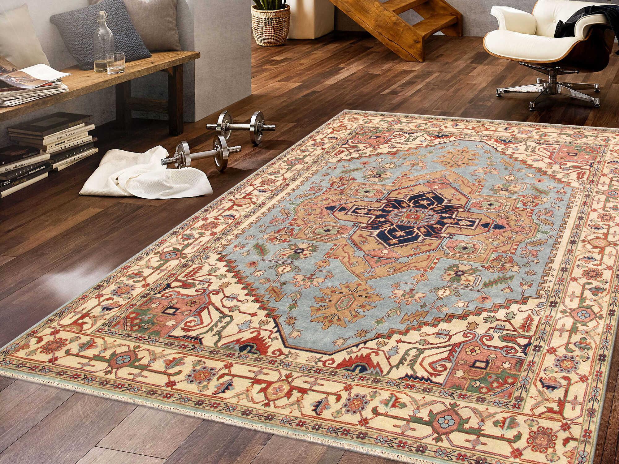 Pasargad Home Serapi Bordered Area Rug