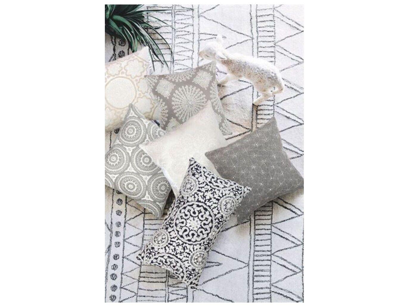 Pasargad Home Naples Embroidered Pillow