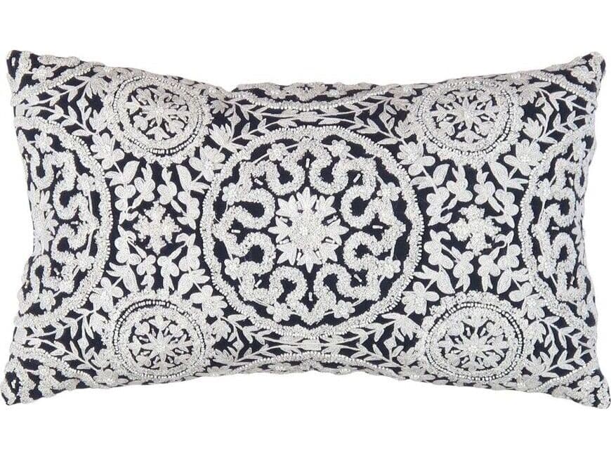 Pasargad Home Naples Embroidered Pillow