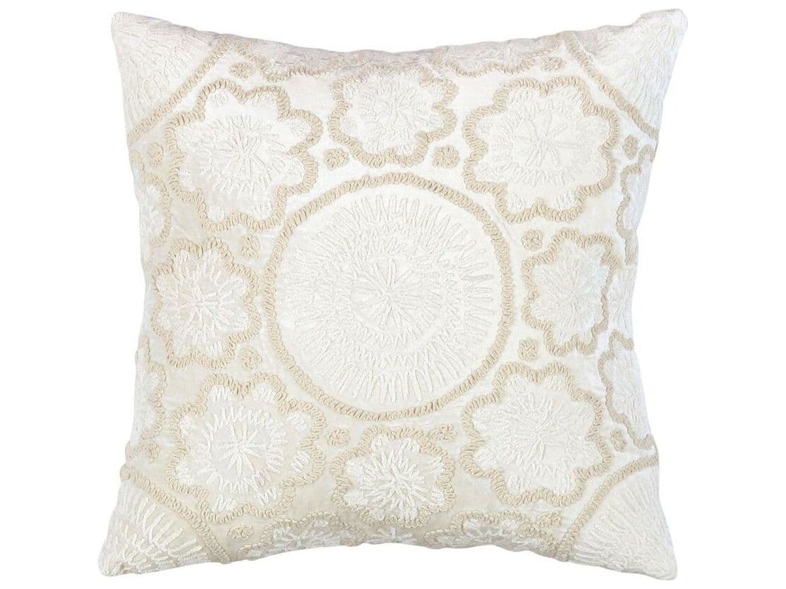 Pasargad Home Naples Embroidered Pillow