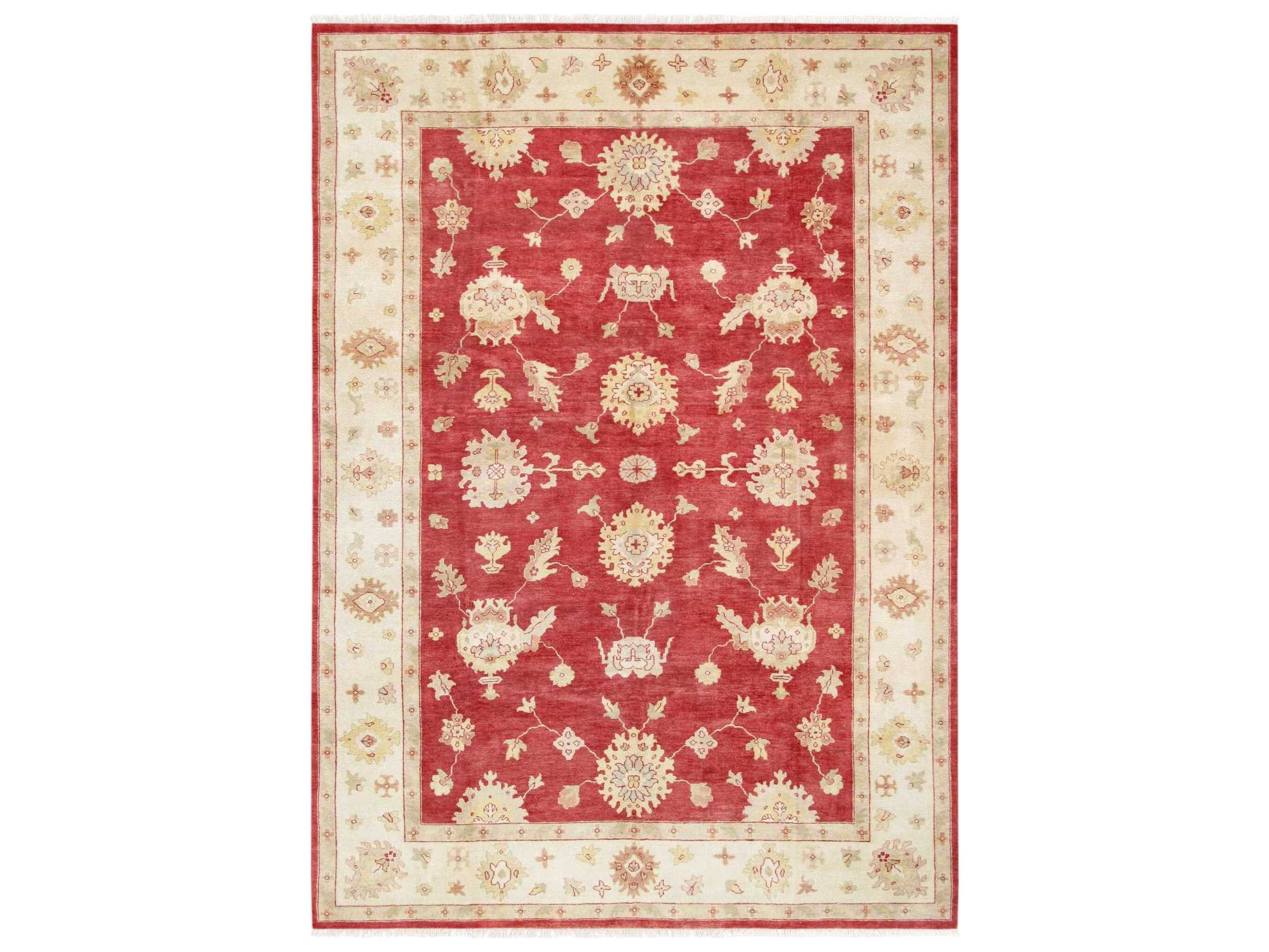 Pasargad Home Oushak Bordered Area Rug