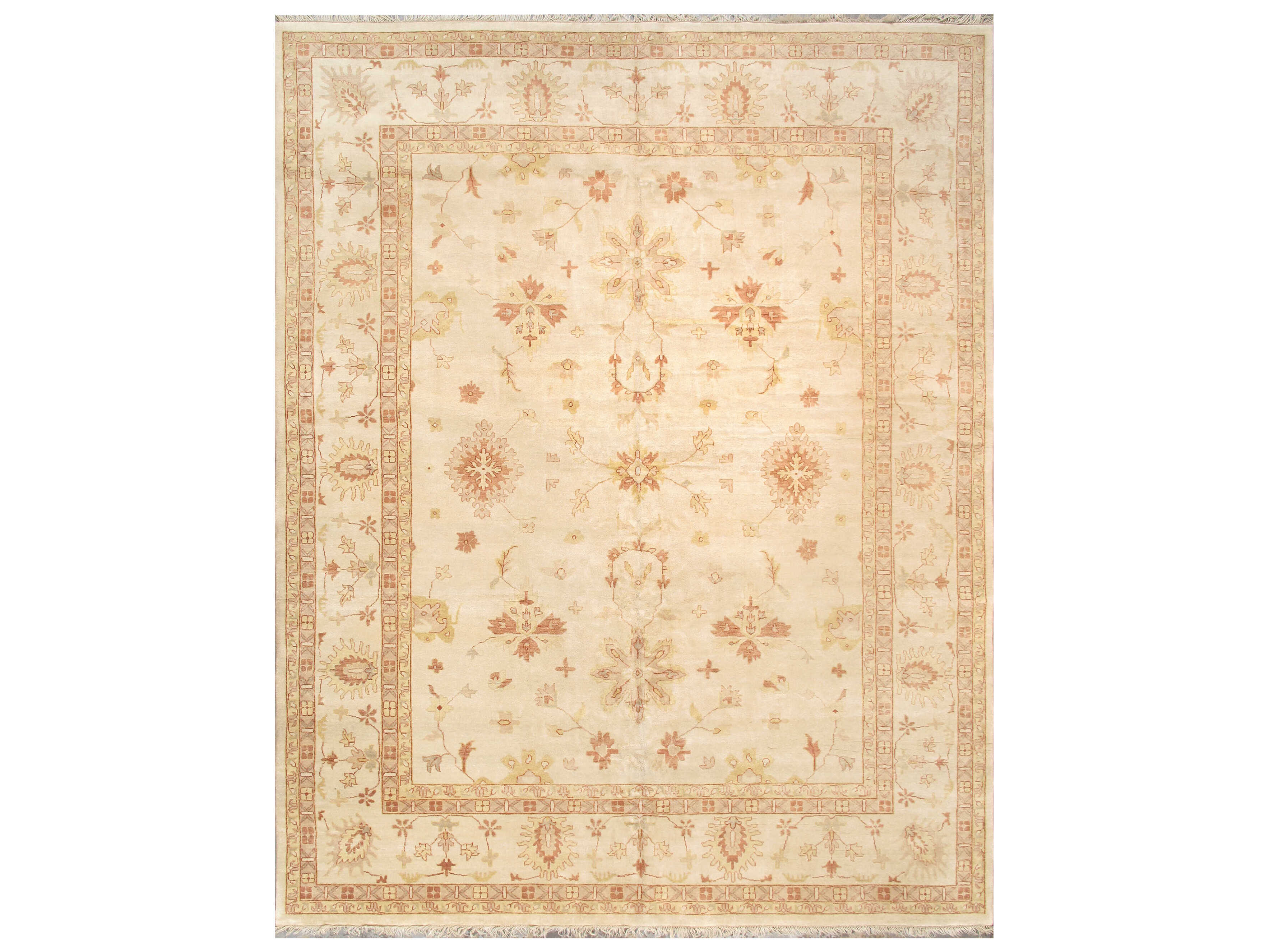 Pasargad Home Oushak Bordered Area Rug