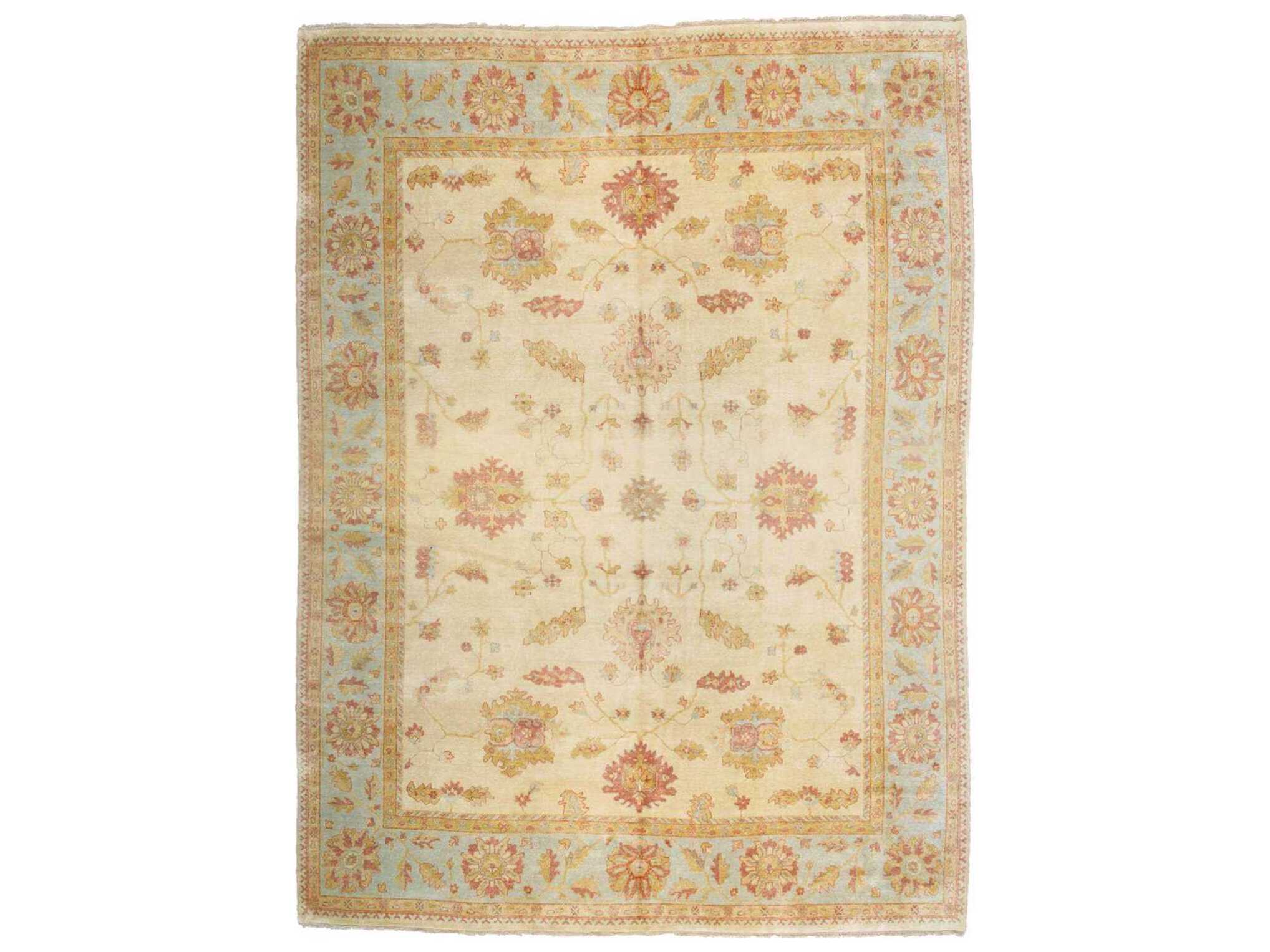 Pasargad Home Oushak Bordered Area Rug
