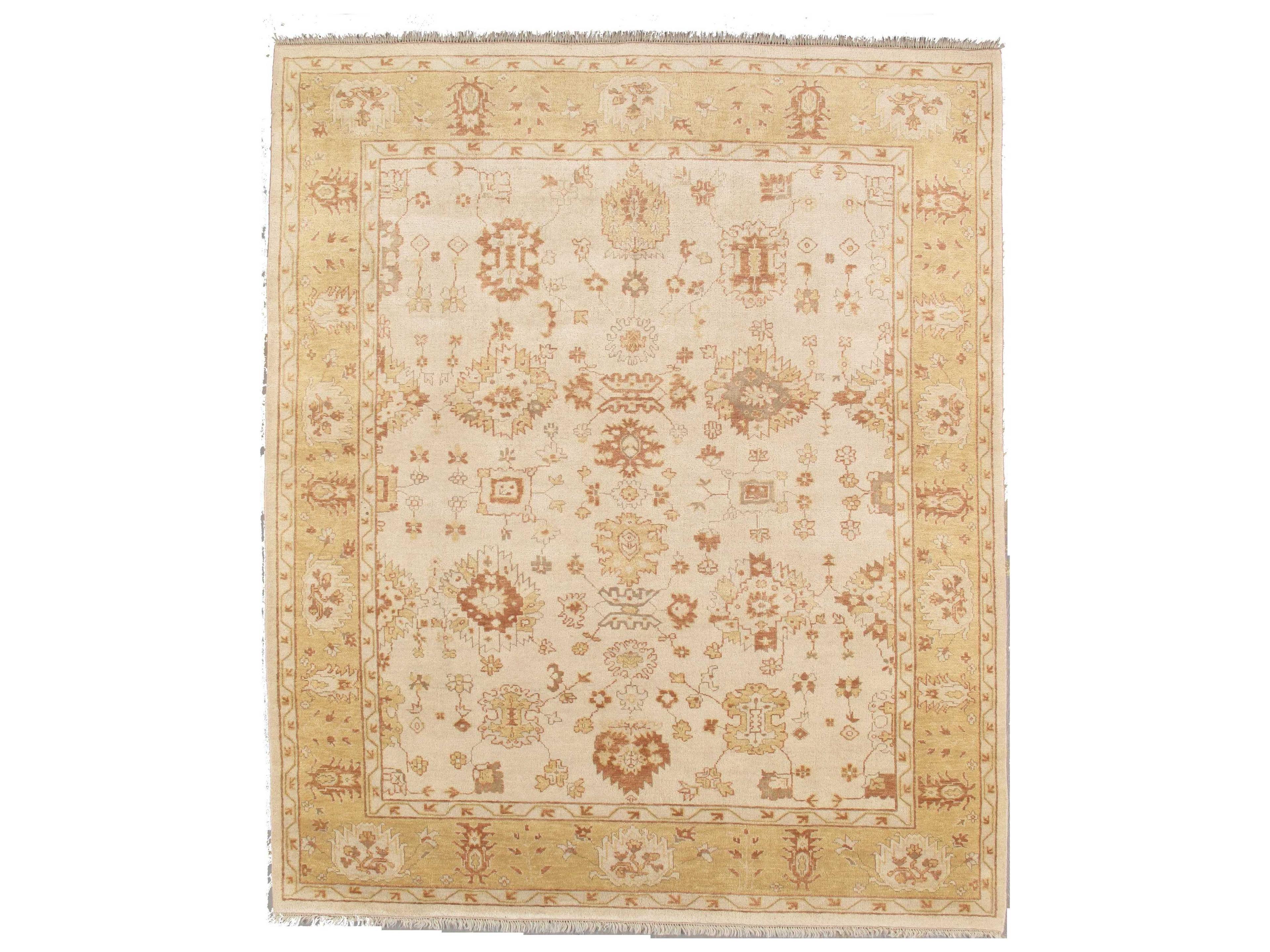Pasargad Home Oushak Bordered Area Rug
