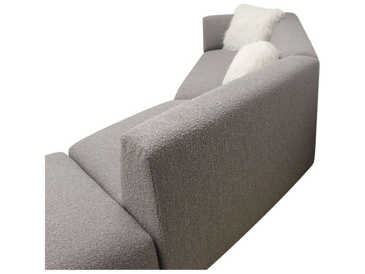 Pasargad Home Noho Portofino Gray Upholstered Sectional Sofa