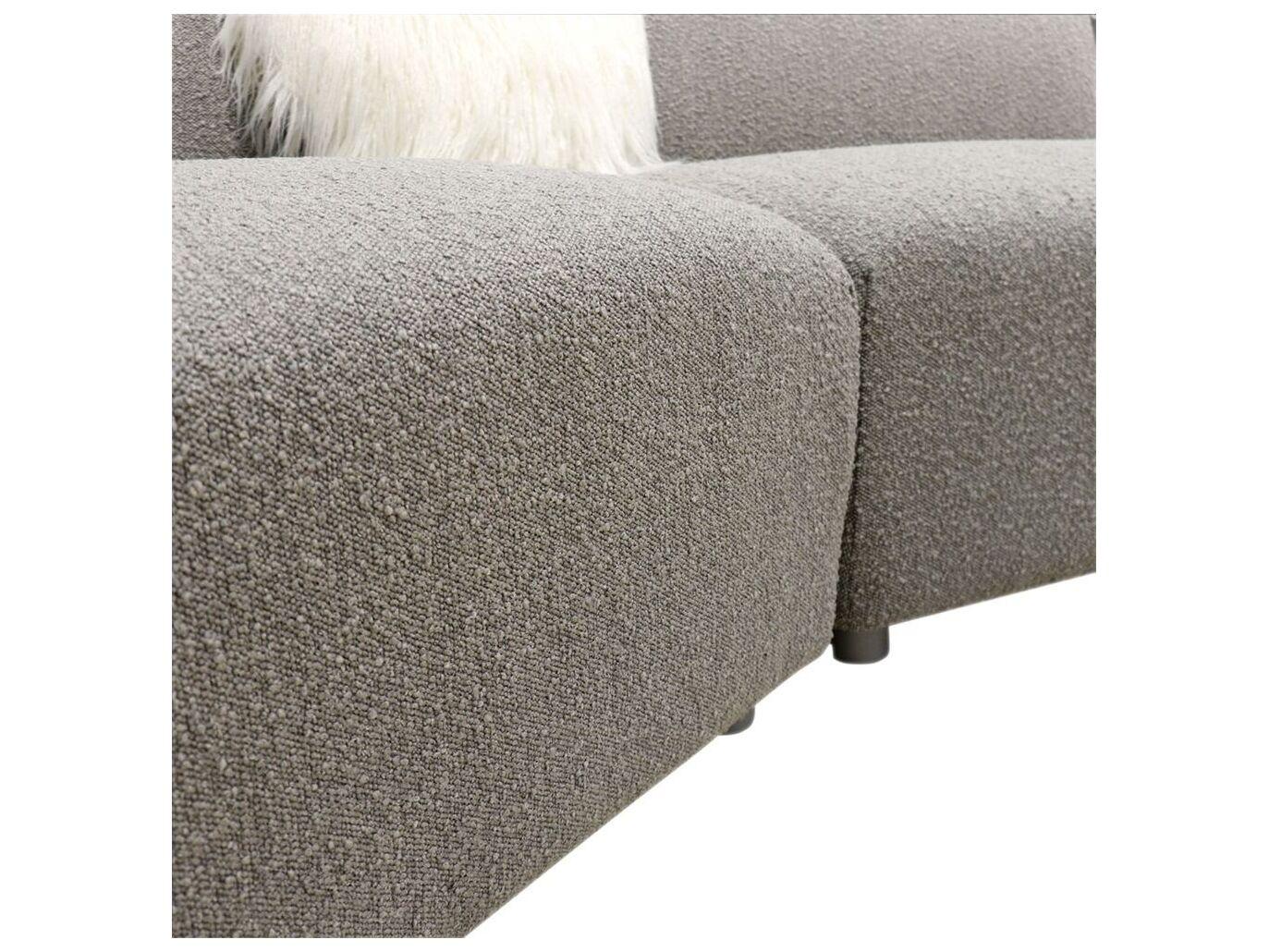Pasargad Home Noho Portofino Gray Upholstered Sectional Sofa