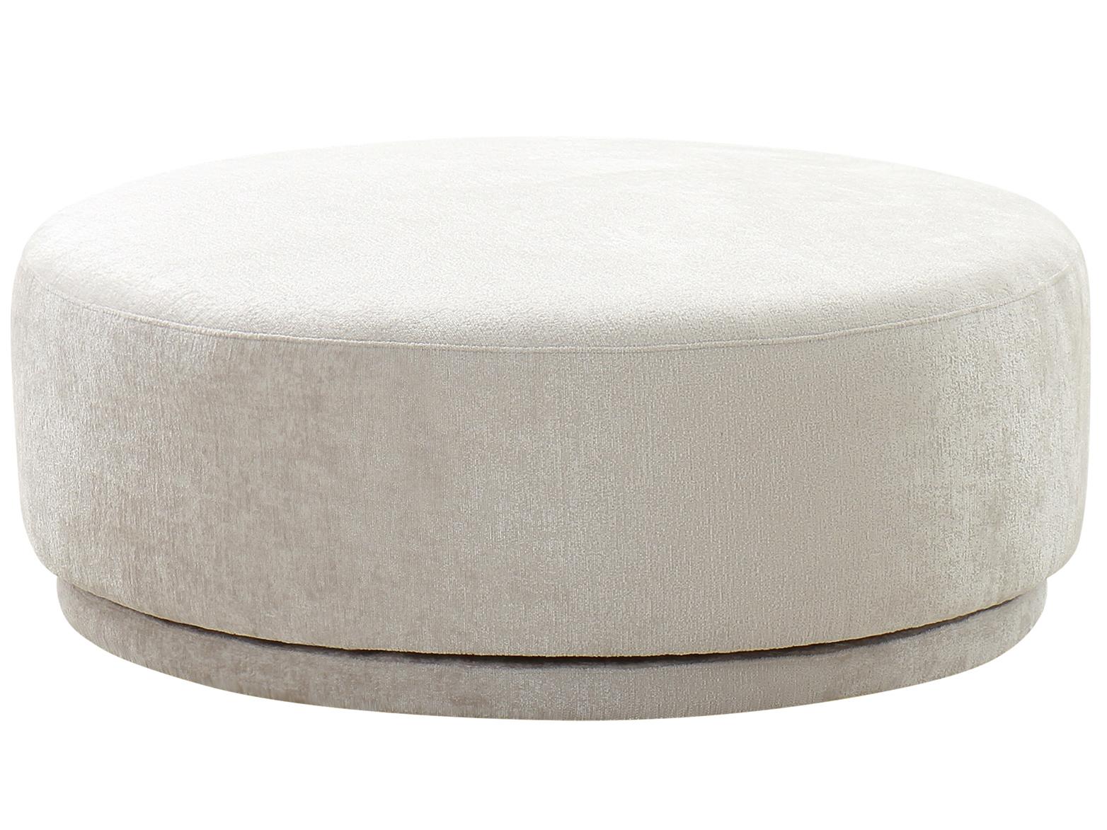 Pasargad Home Noho Cielo Beige Upholstered Ottoman