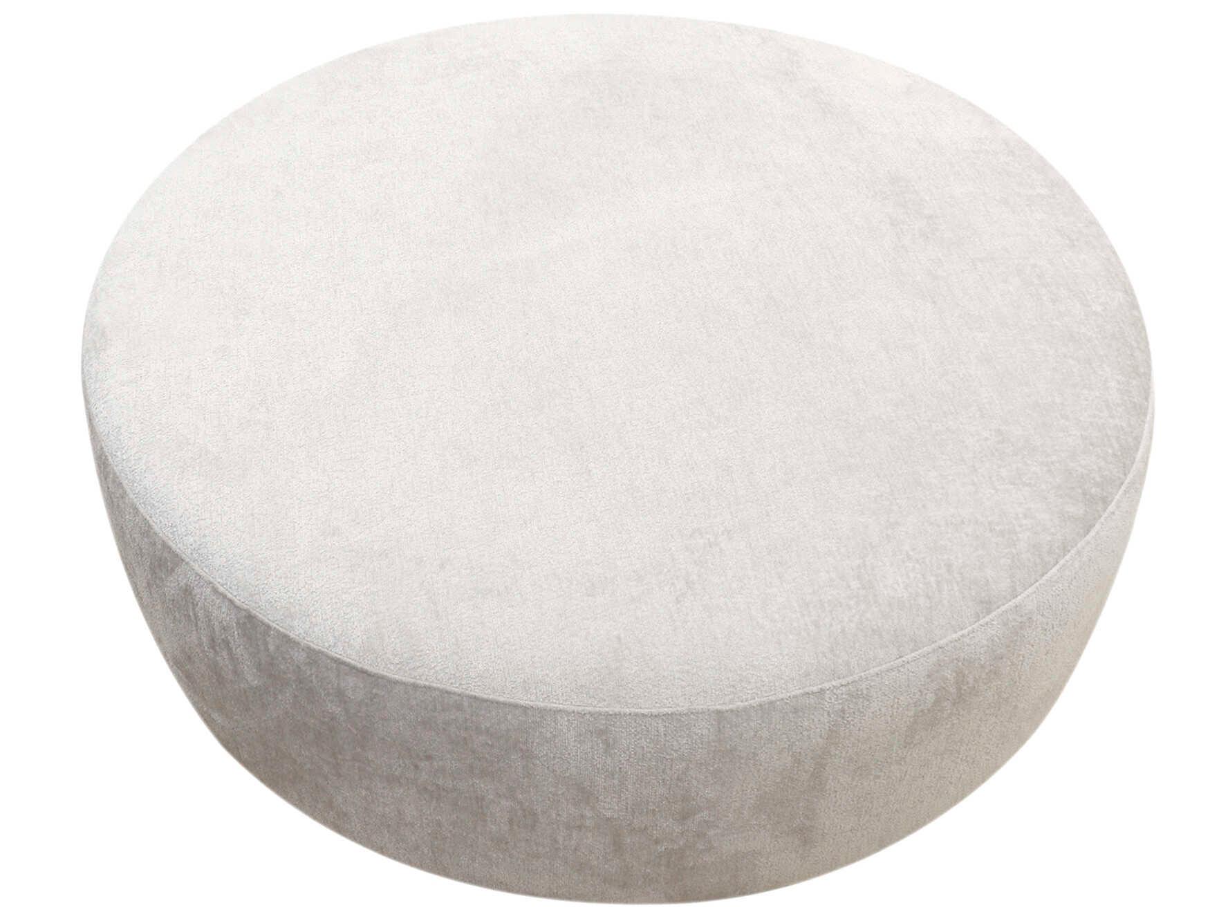Pasargad Home Noho Cielo Beige Upholstered Ottoman