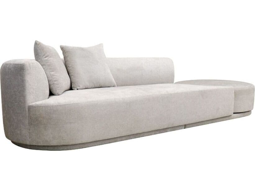 Pasargad Home Noho Cielo Beige Upholstered Sofa