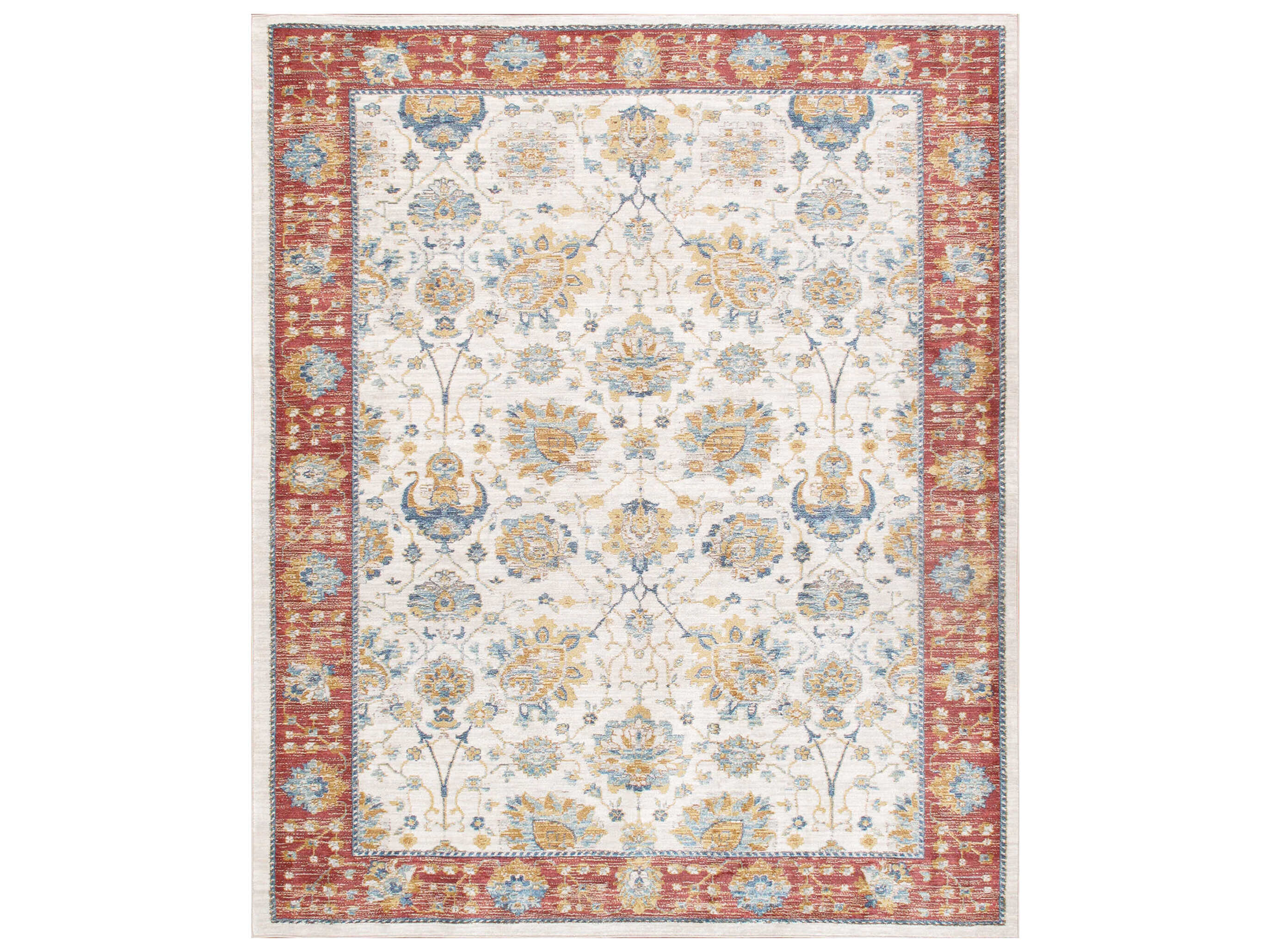 Pasargad Home Heritage Bordered Runner Area Rug