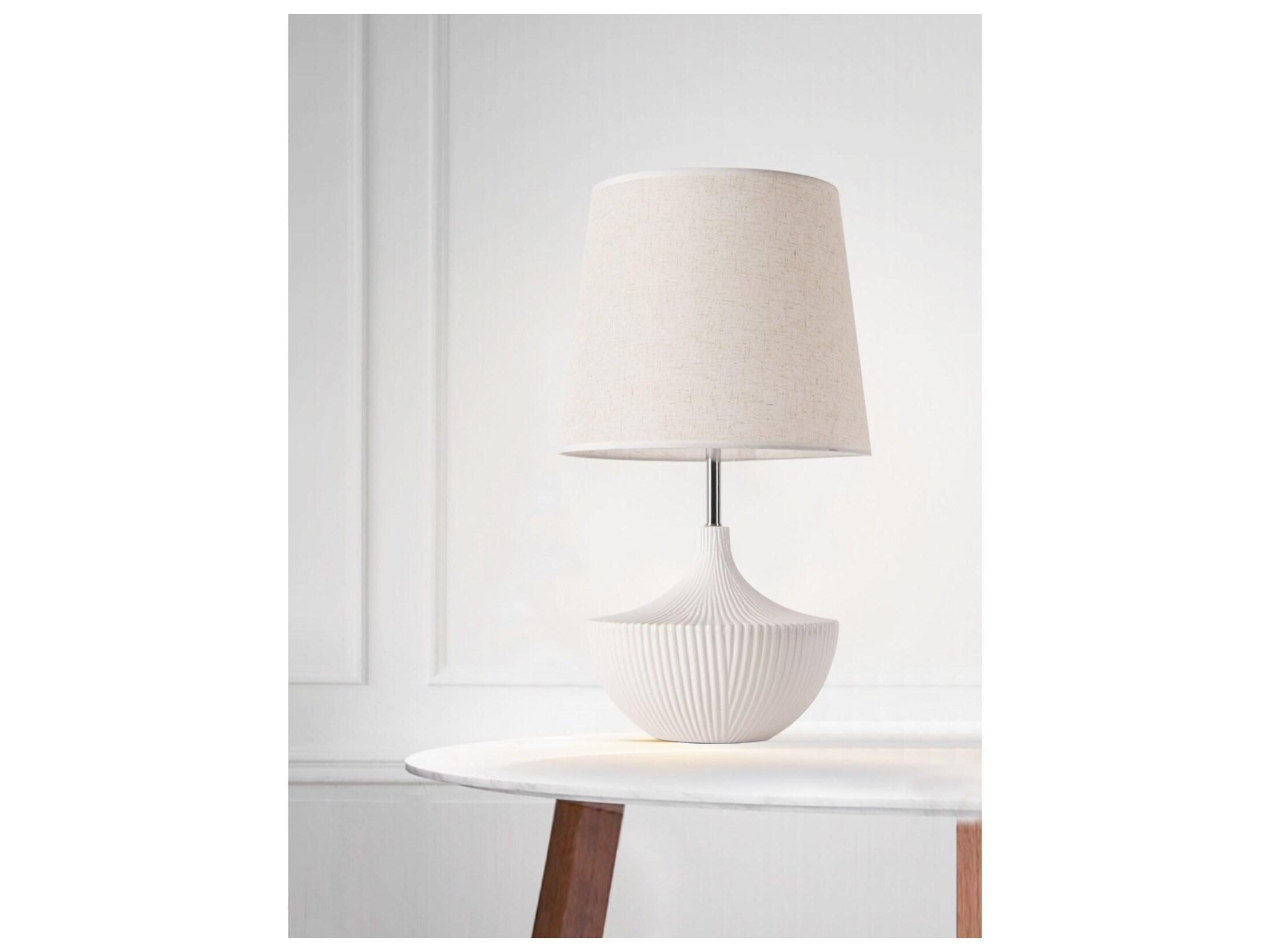 Pasargad Home Regal Jade Ivory White Buffet Lamp