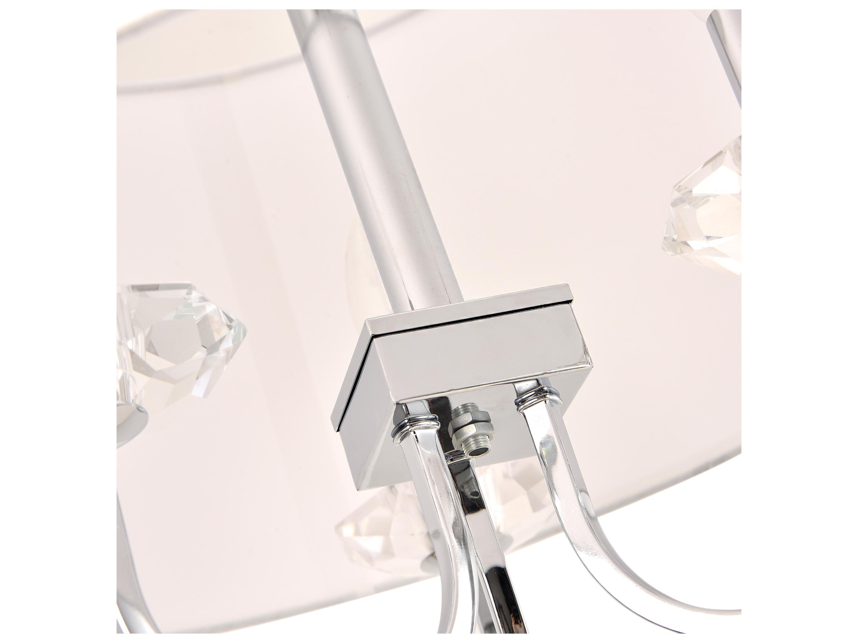 Pasargad Home Bliss Azure 3-Light Silver Candelabra Drum Chandelier