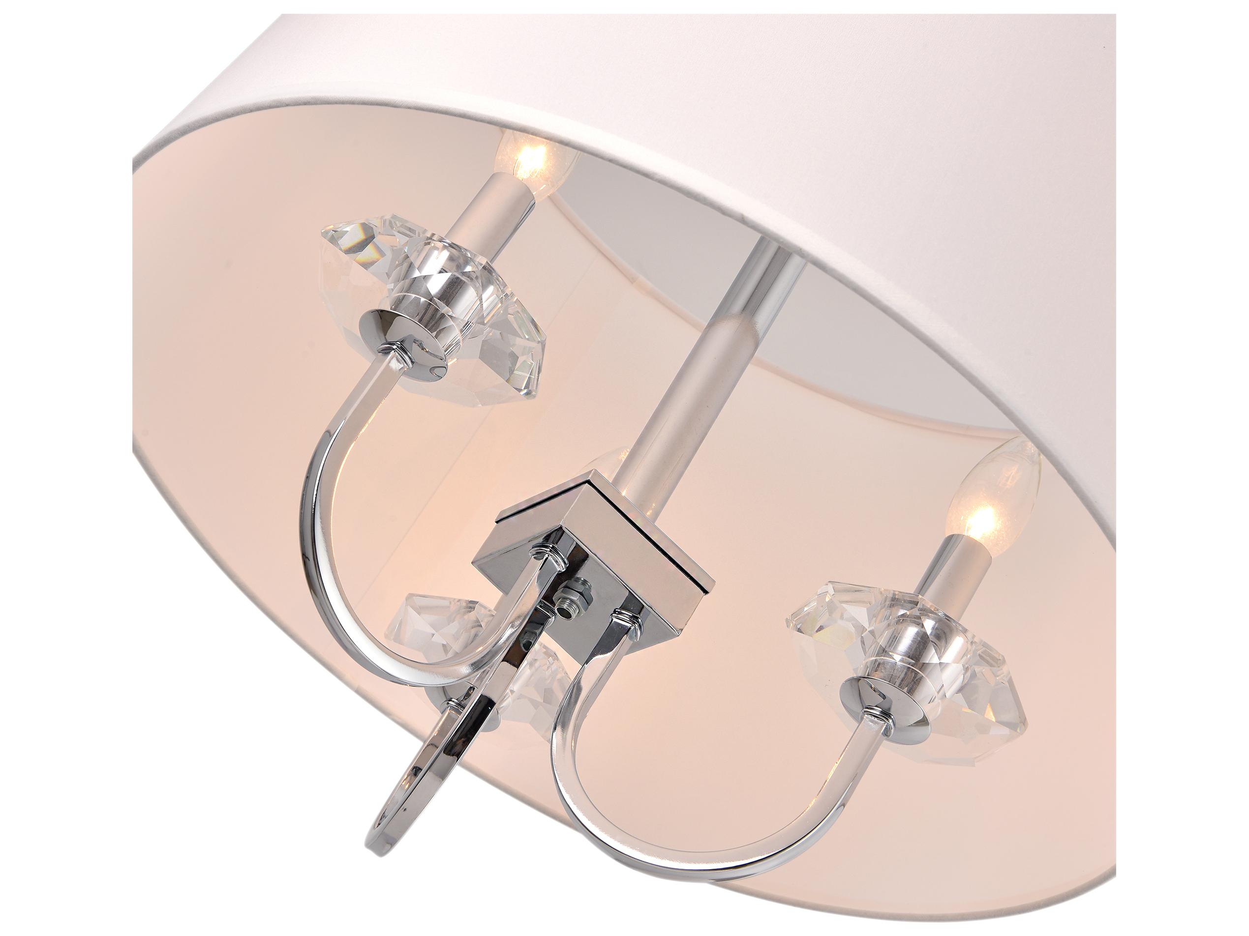 Pasargad Home Bliss Azure 3-Light Silver Candelabra Drum Chandelier