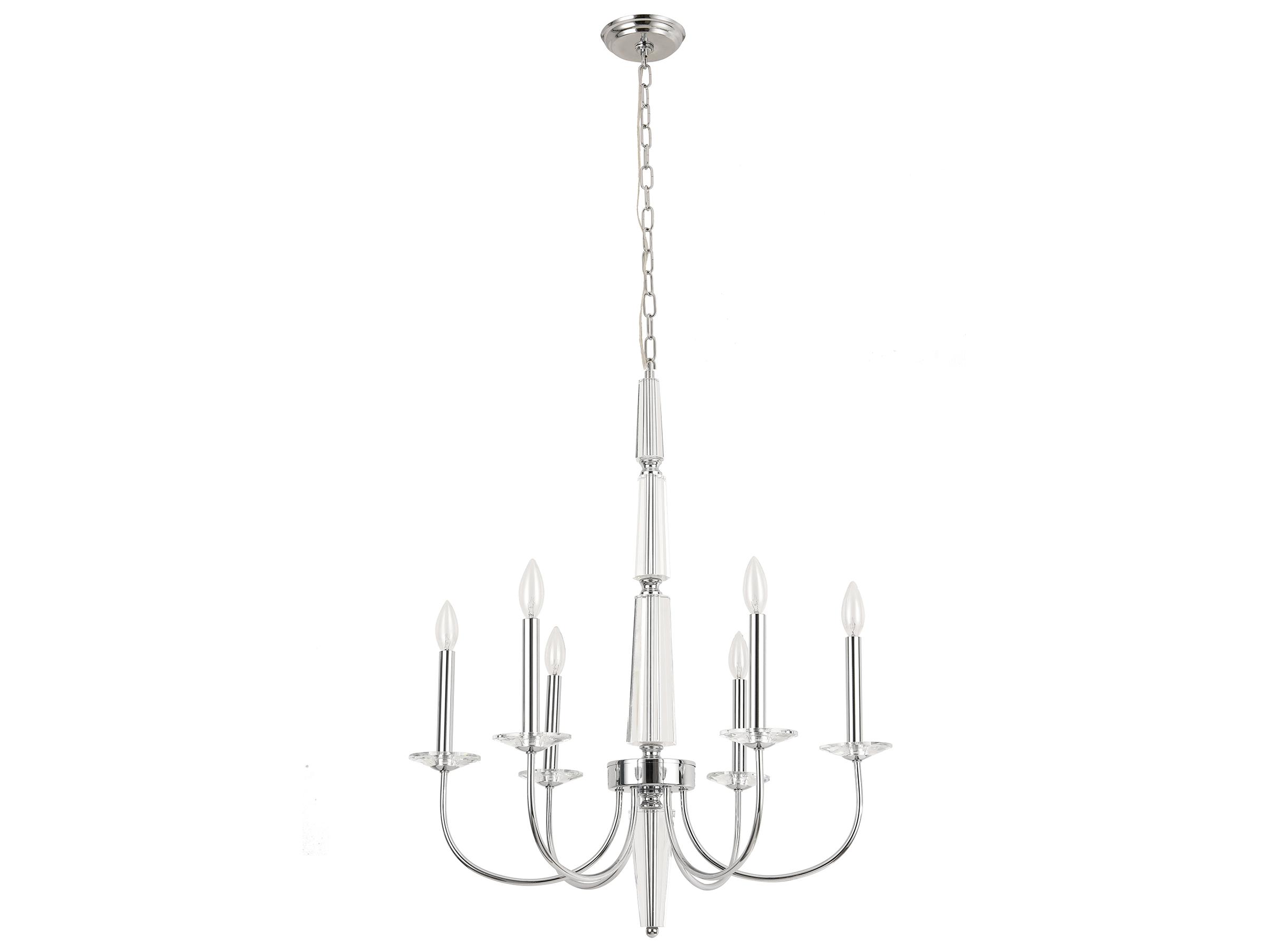 Pasargad Home Vicenza Hestia 6-Light Silver Candelabra Chandelier