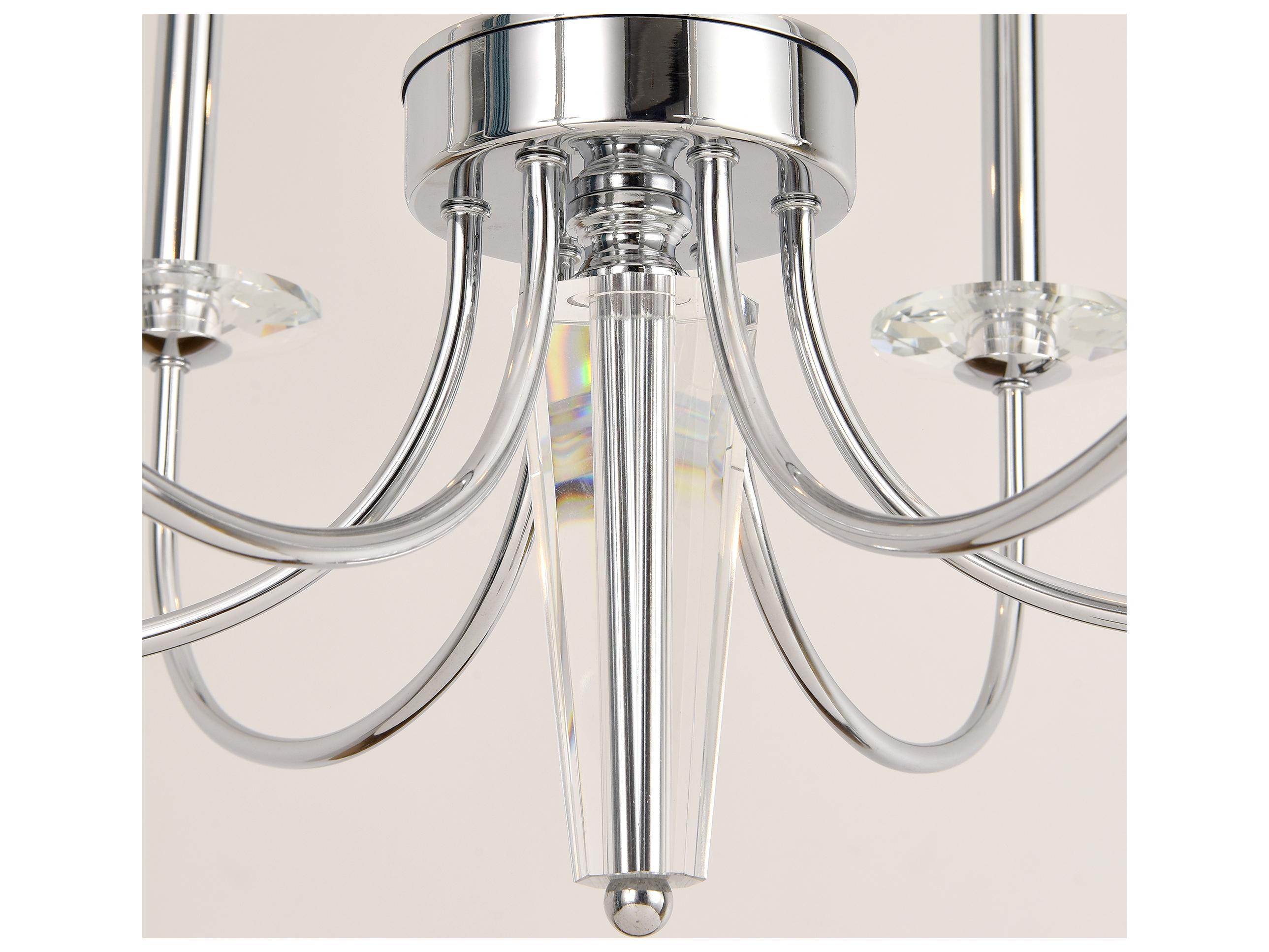 Pasargad Home Vicenza Hestia 6-Light Silver Candelabra Chandelier