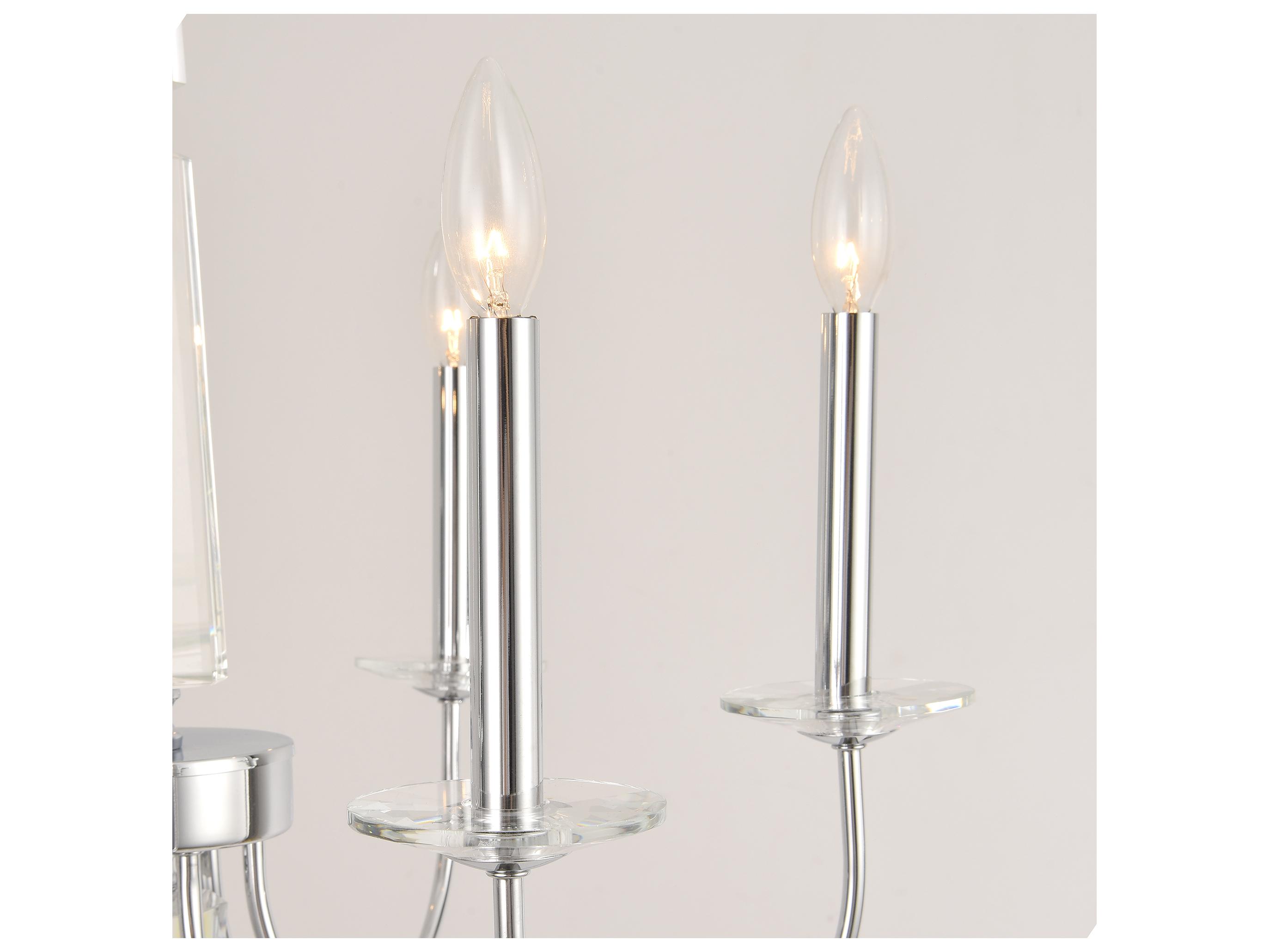 Pasargad Home Vicenza Hestia 6-Light Silver Candelabra Chandelier
