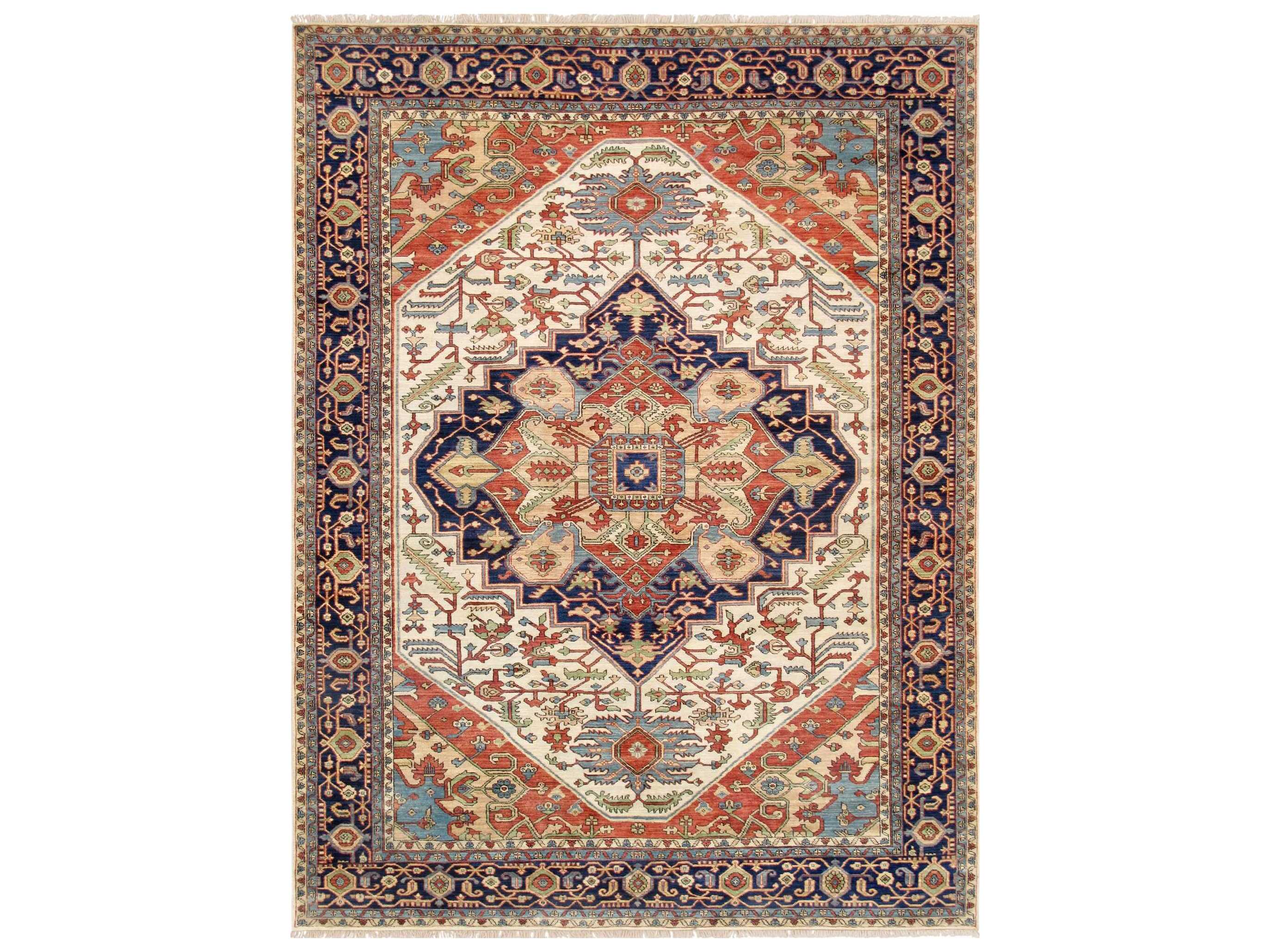 Pasargad Home Serapi Bordered Runner Area Rug