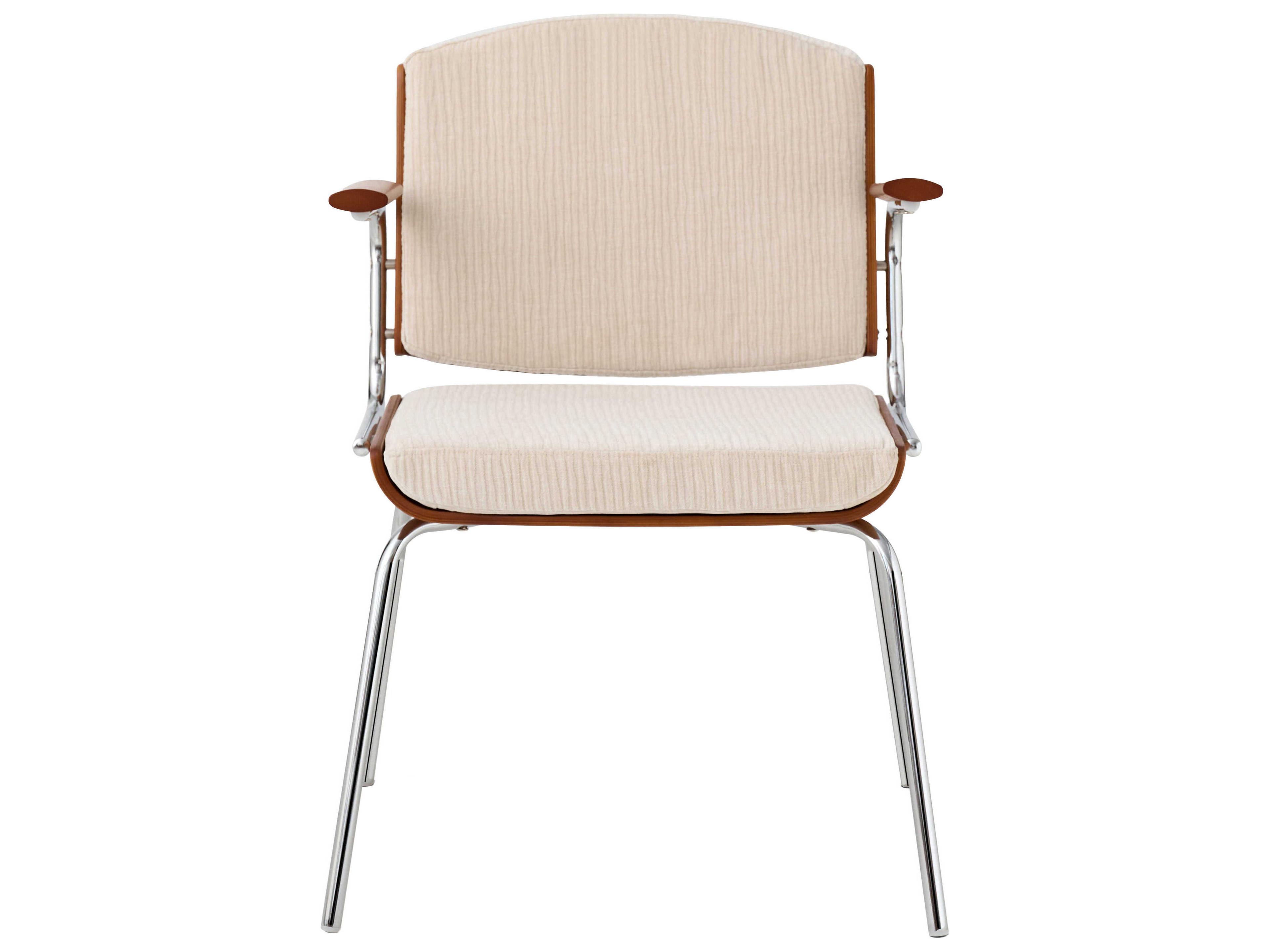 Pasargad Home Osaka Nara Plywood Beige Upholstered Arm Dining Chair