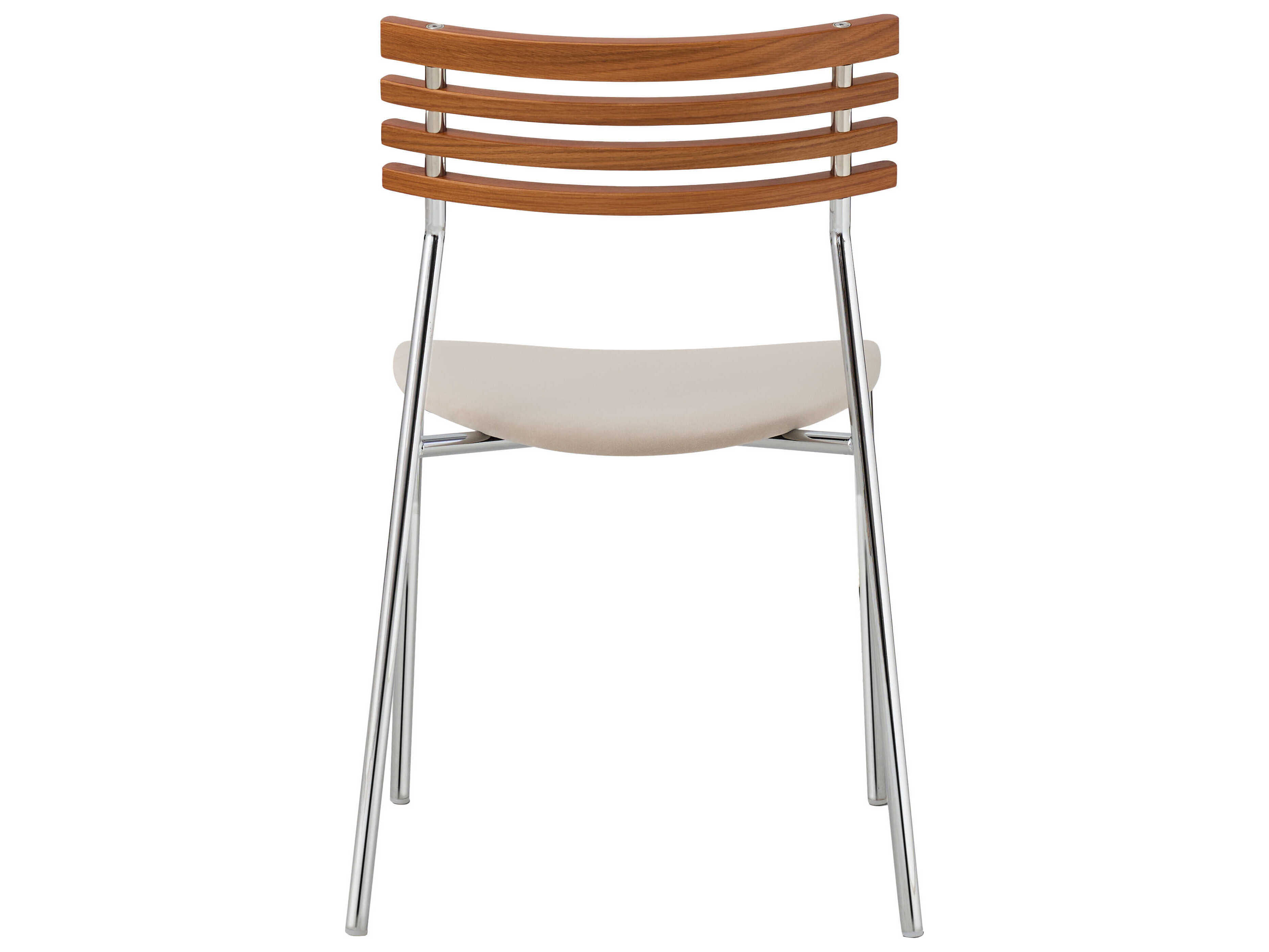 Pasargad Home Osaka Saga Beech Wood Beige Upholstered Armless Dining Chair Set of 2