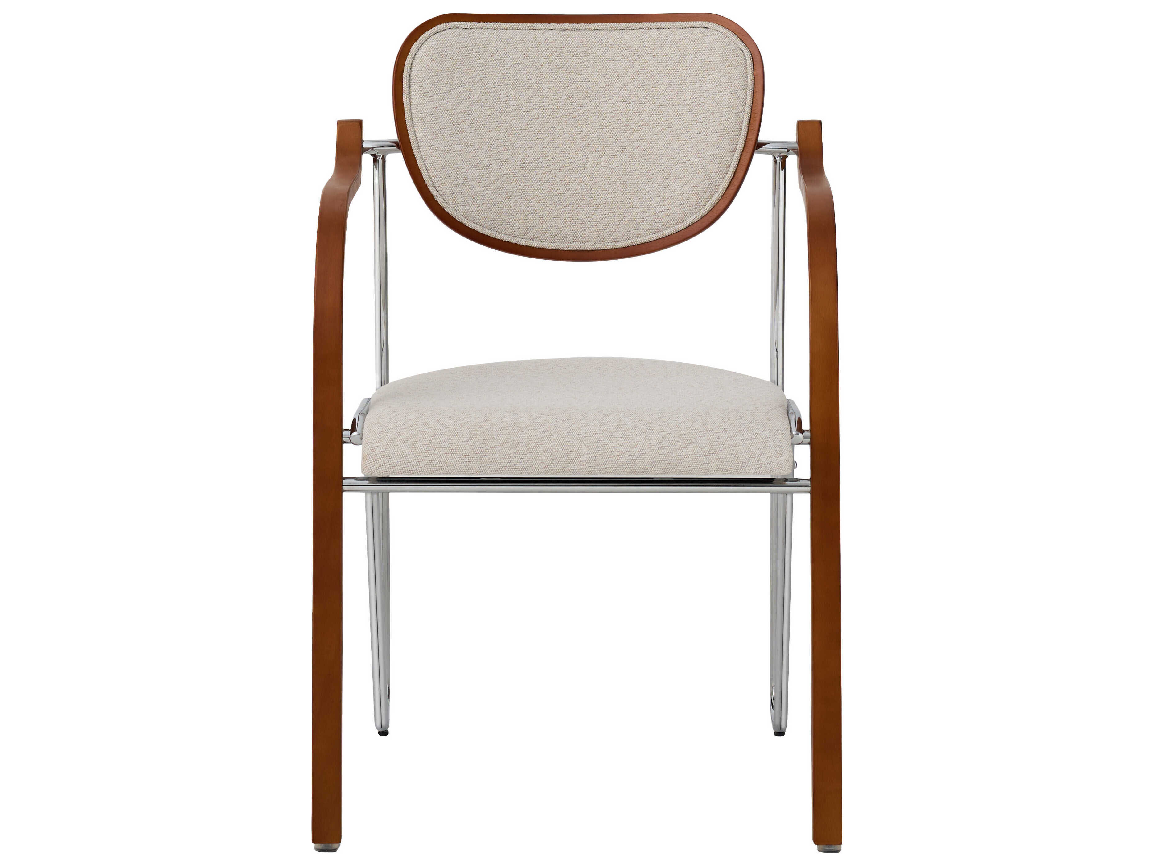 Pasargad Home Osaka Gifu Plywood Beige Upholstered Arm Dining Chair