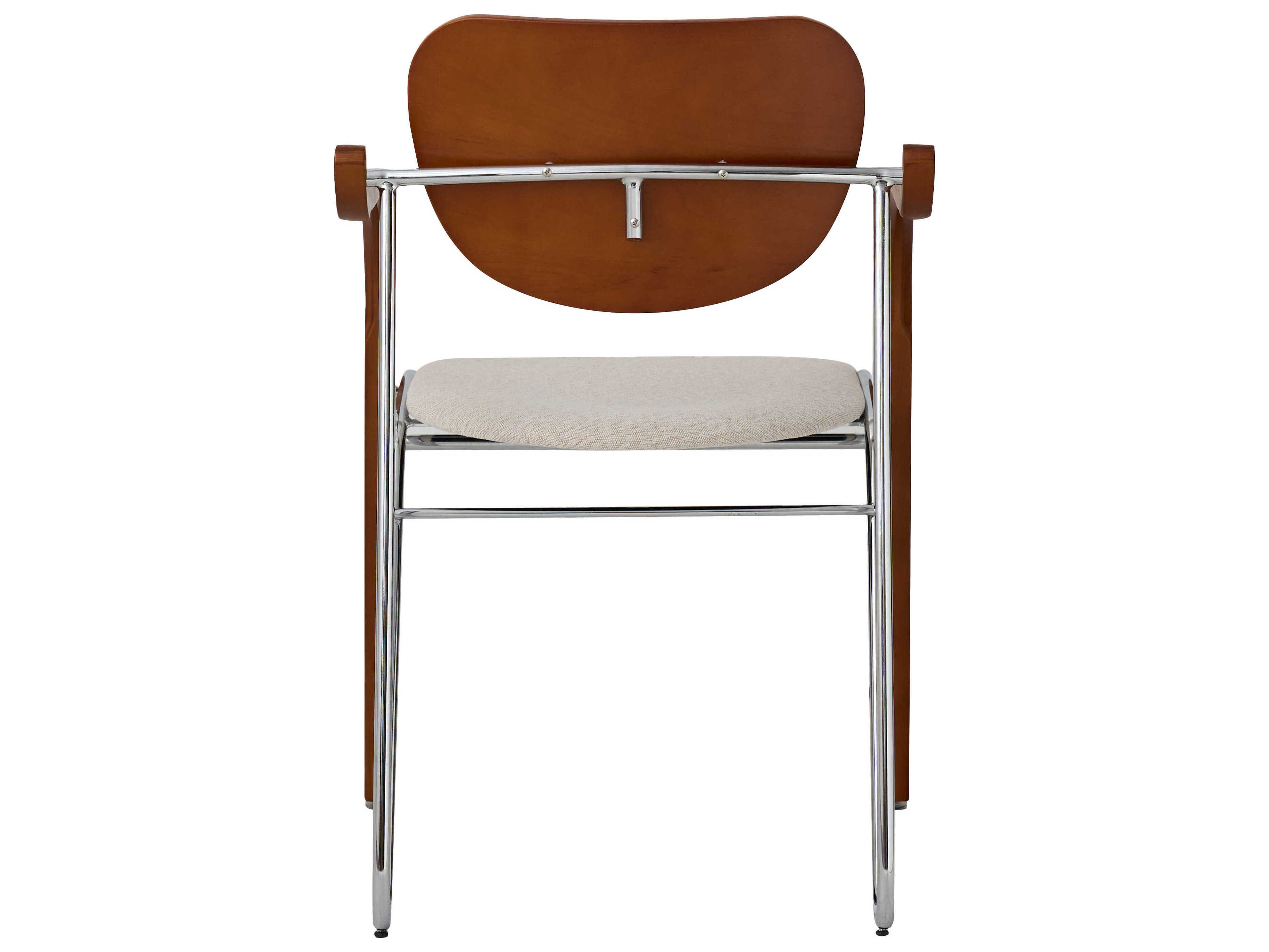 Pasargad Home Osaka Gifu Plywood Beige Upholstered Arm Dining Chair