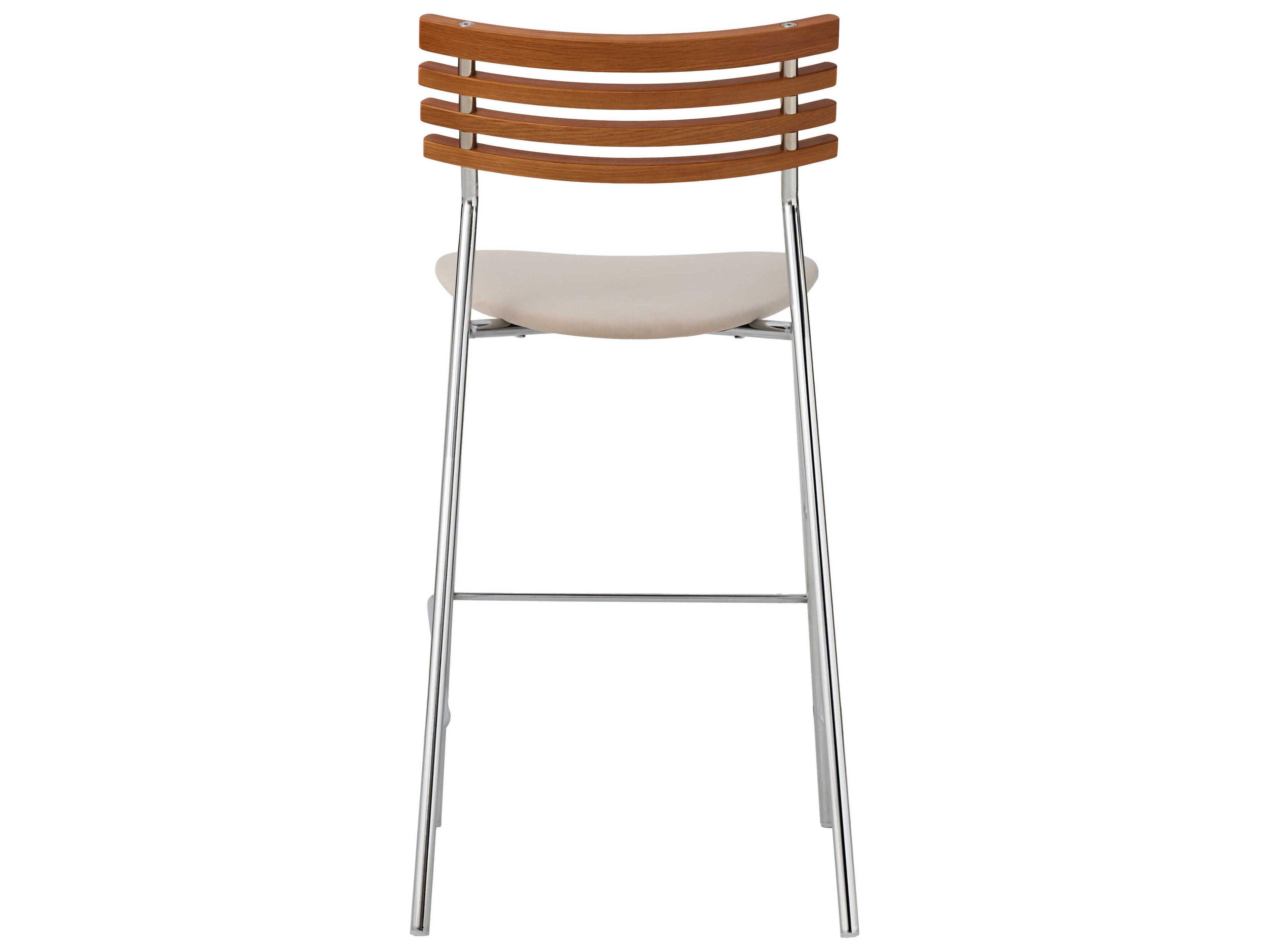 Pasargad Home Osaka Saga Beige Upholstered Bar Stool Set of 2