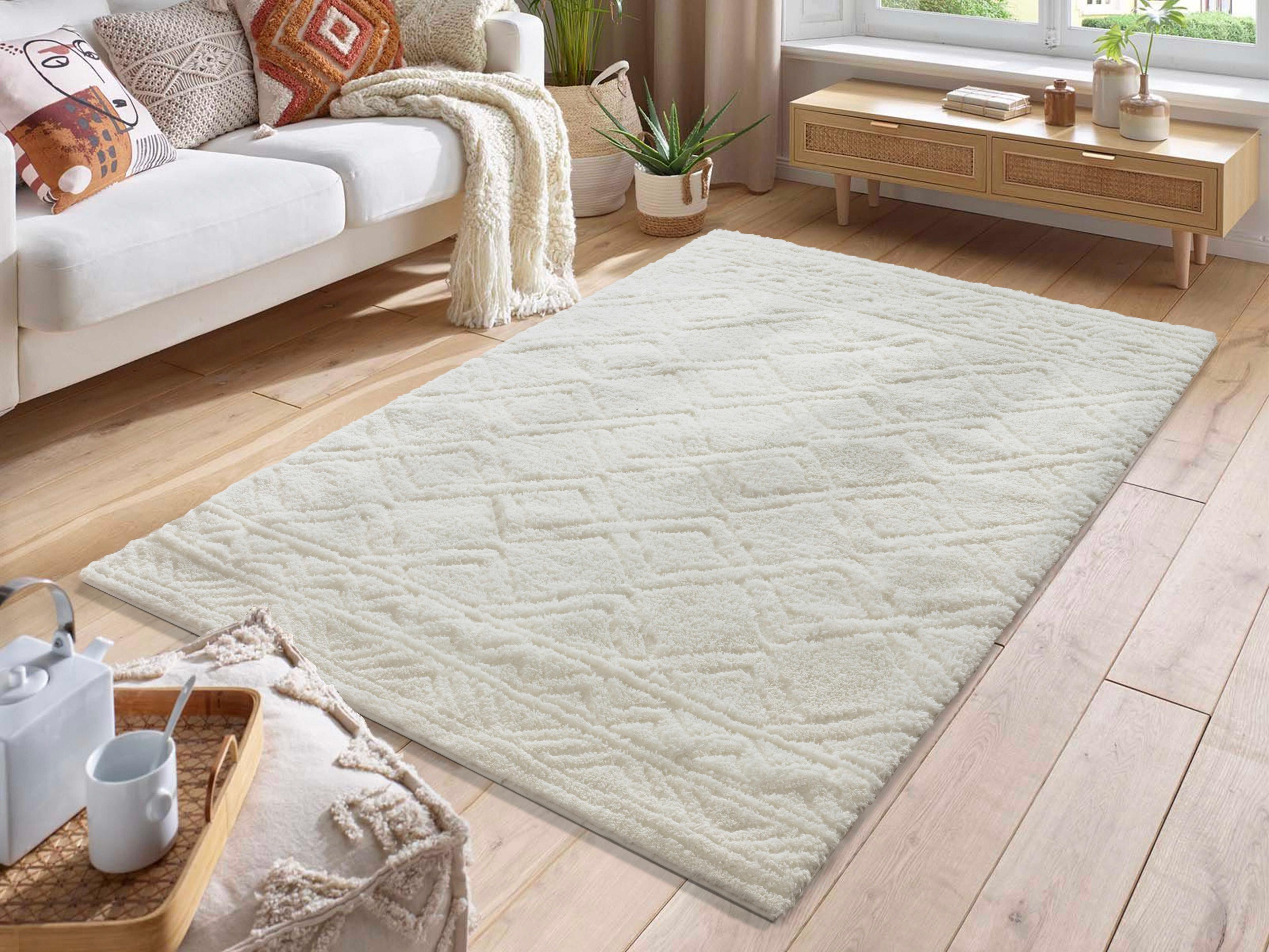 Pasargad Home Paris Shag Geometric Area Rug