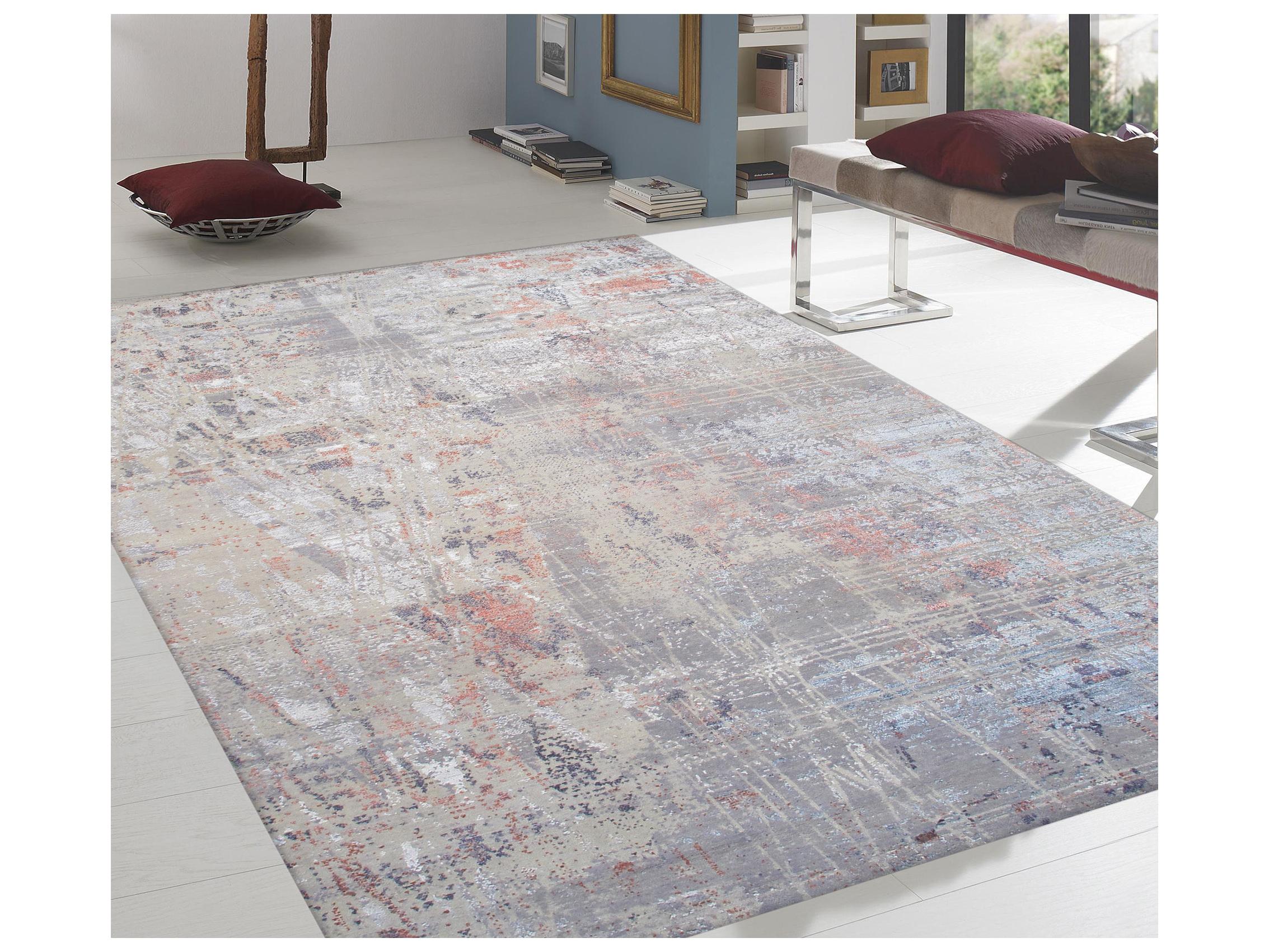 Pasargad Home Modern Beige Abstract Area Rug