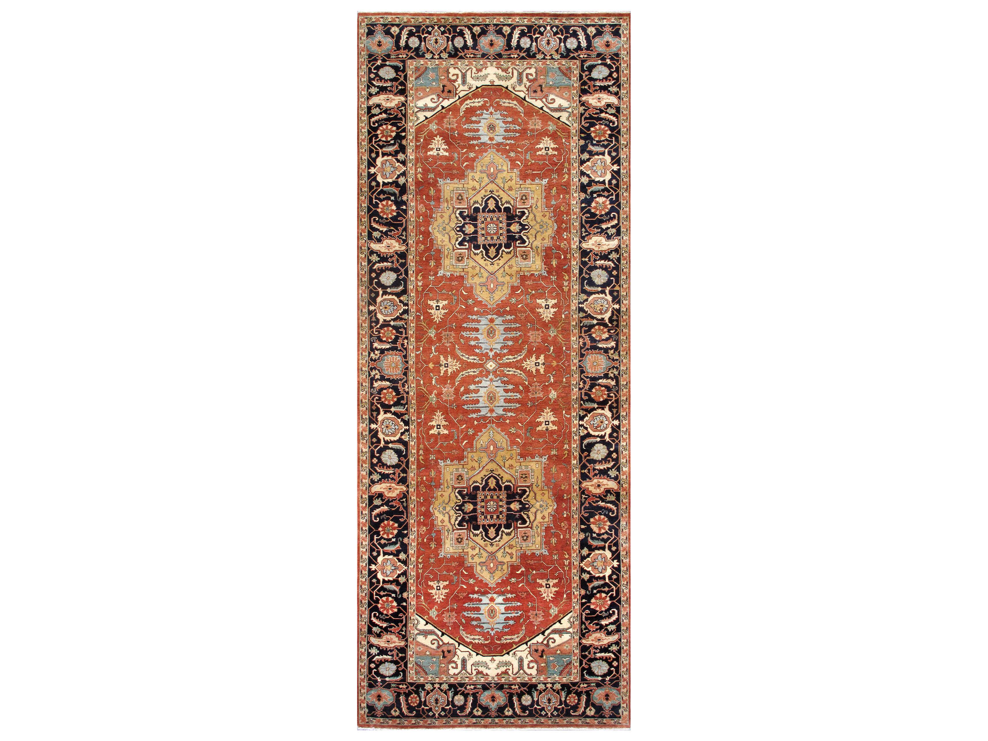 Pasargad Home Serapi Bordered Runner Area Rug
